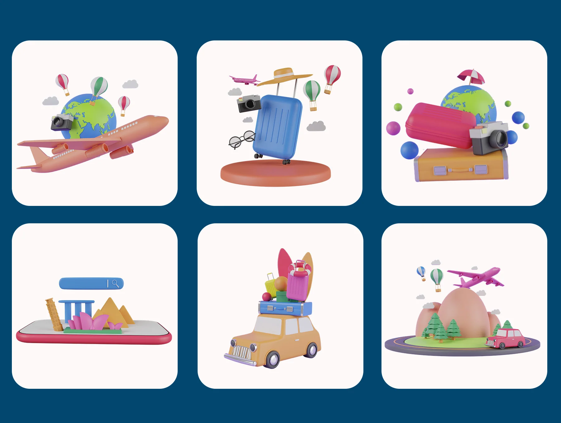 3D Traveling Illustration 6