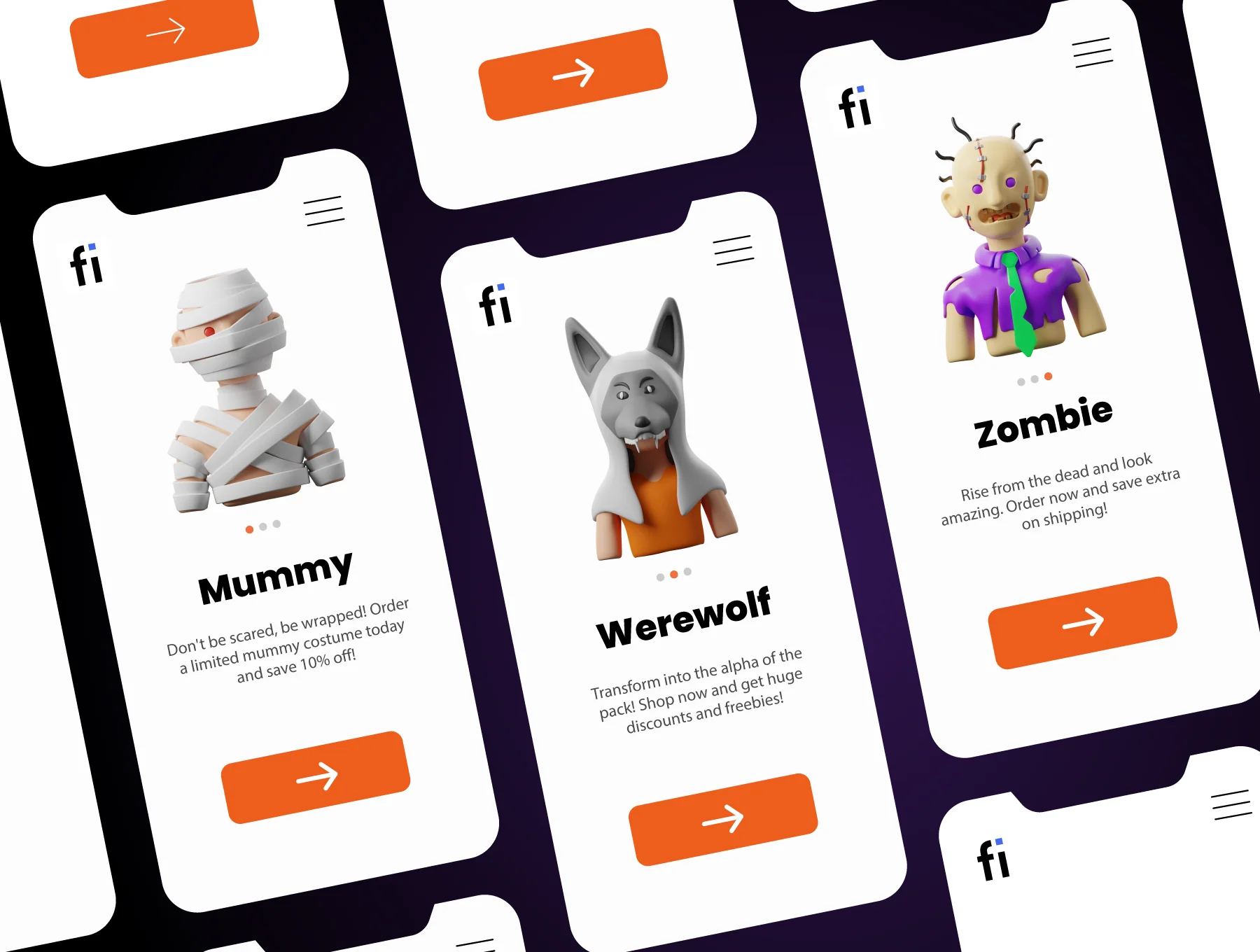 3D Trick-or-Treat Icons 5