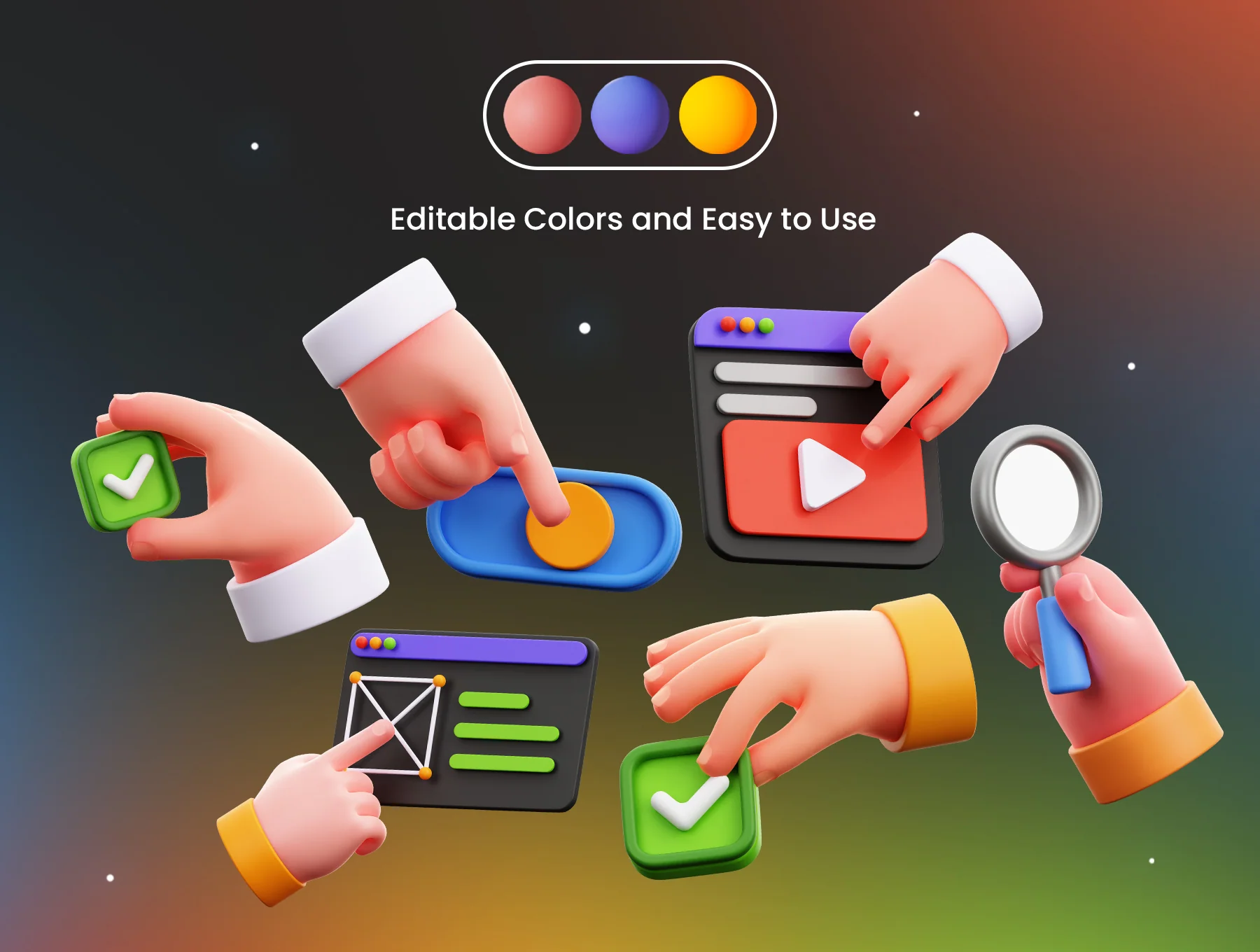 3D UI Kit Elements 4