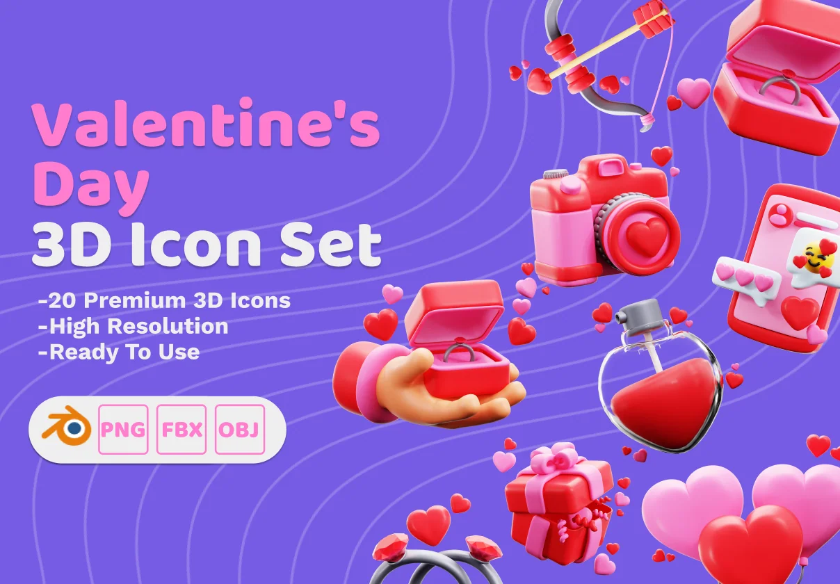 3D Valentine's Day