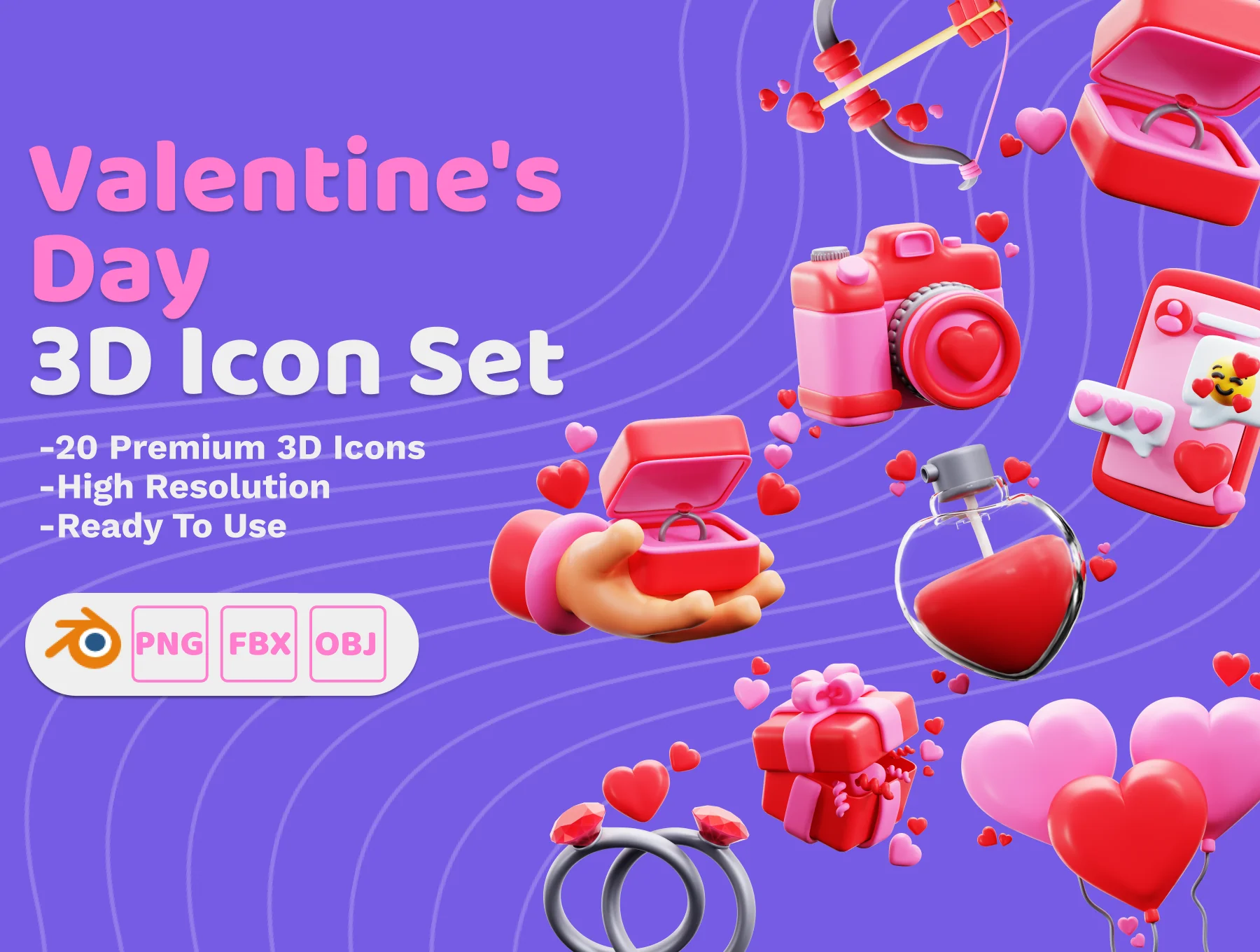 3D Valentine's Day