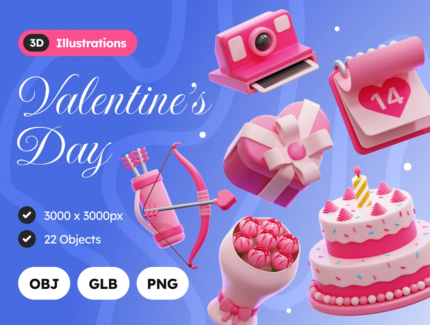 3D Valentine's Day