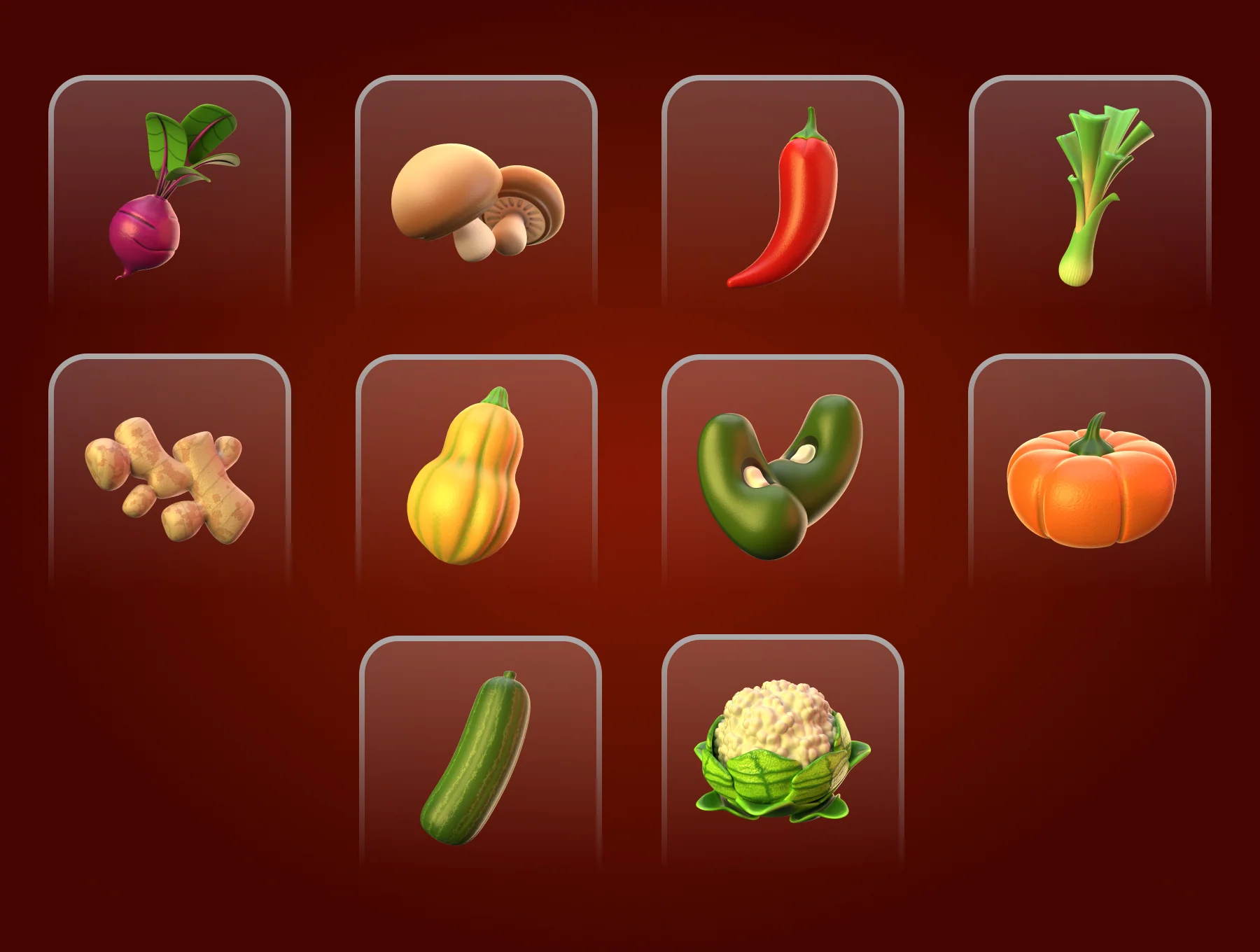 3D Vegetable Icon 6