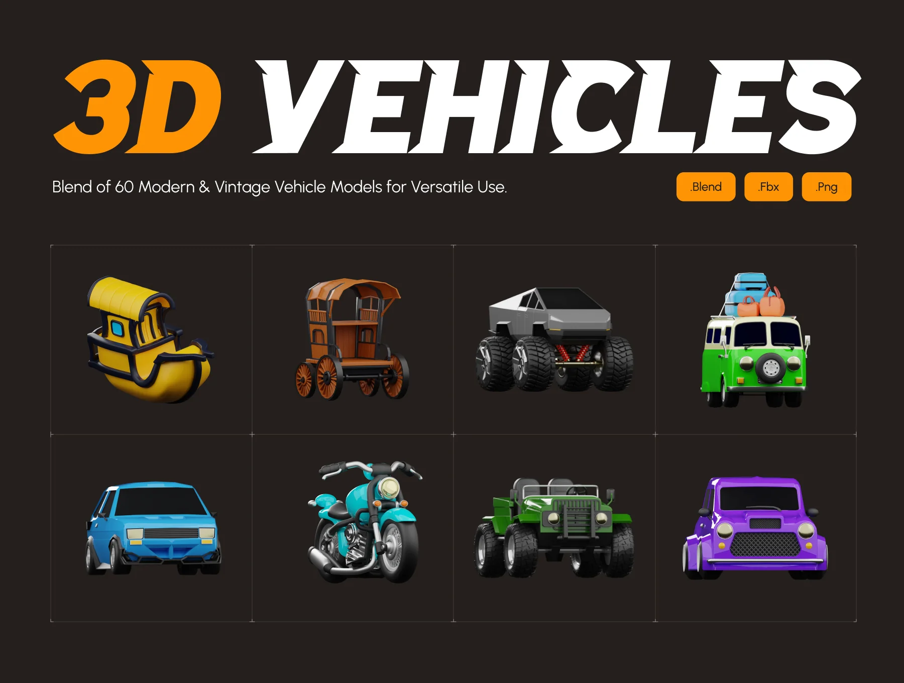 3D Vehicle Models Set