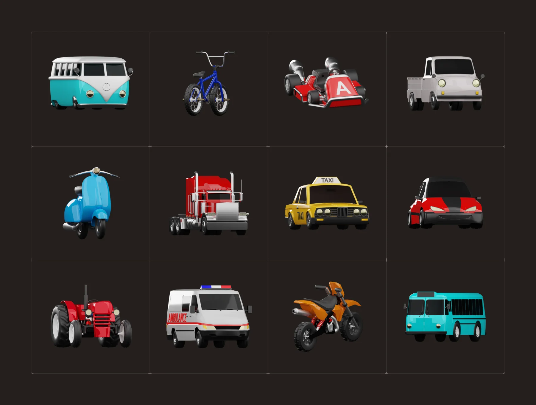 3D Vehicle Models Set 5