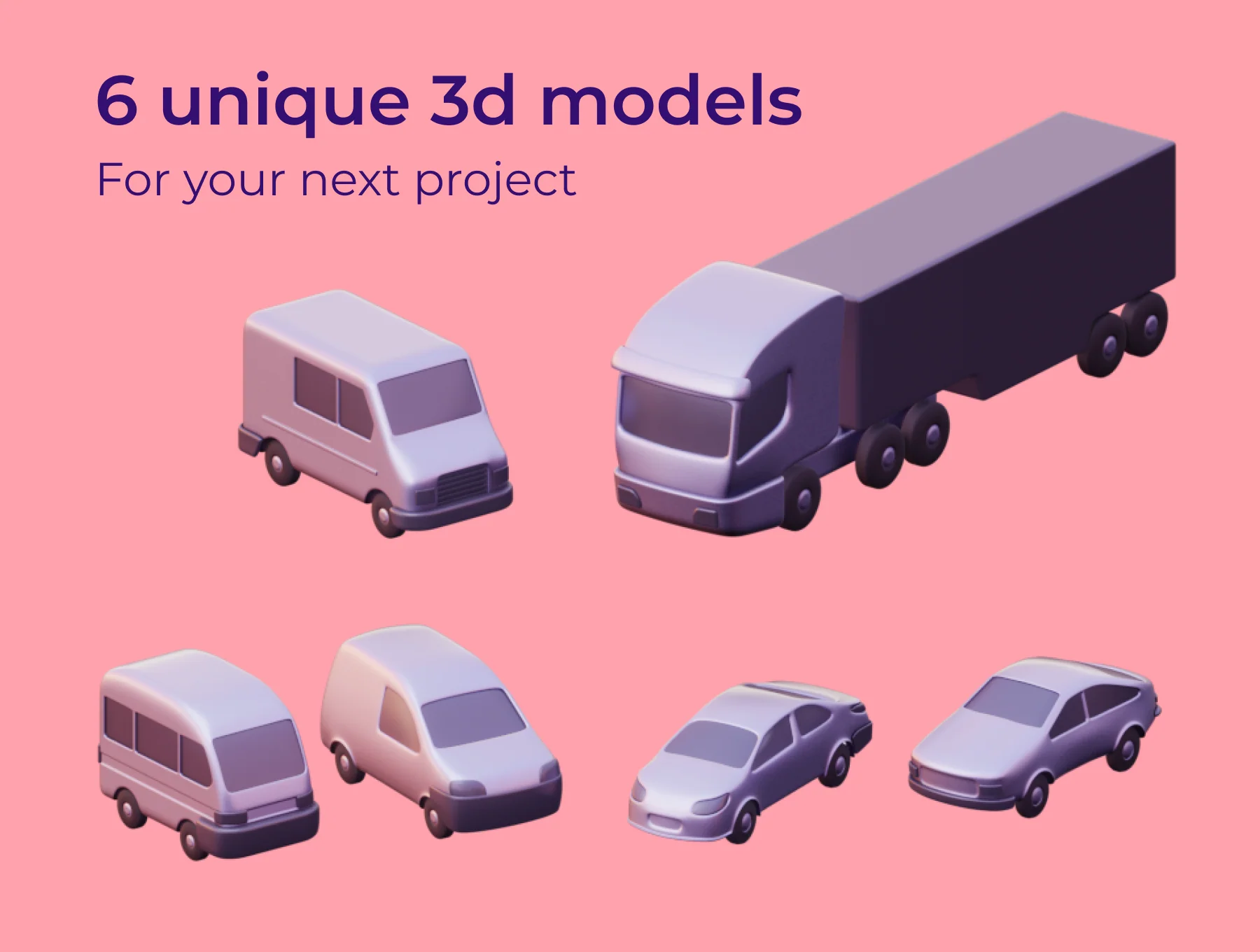 3D Vehicles Set 2
