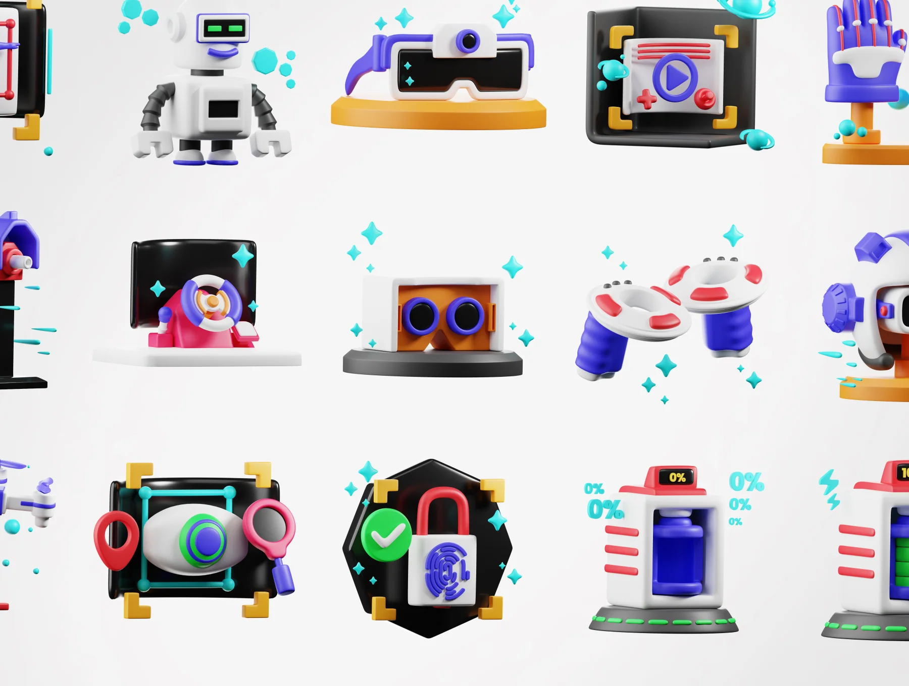 3D Virtual Reality Icons 5