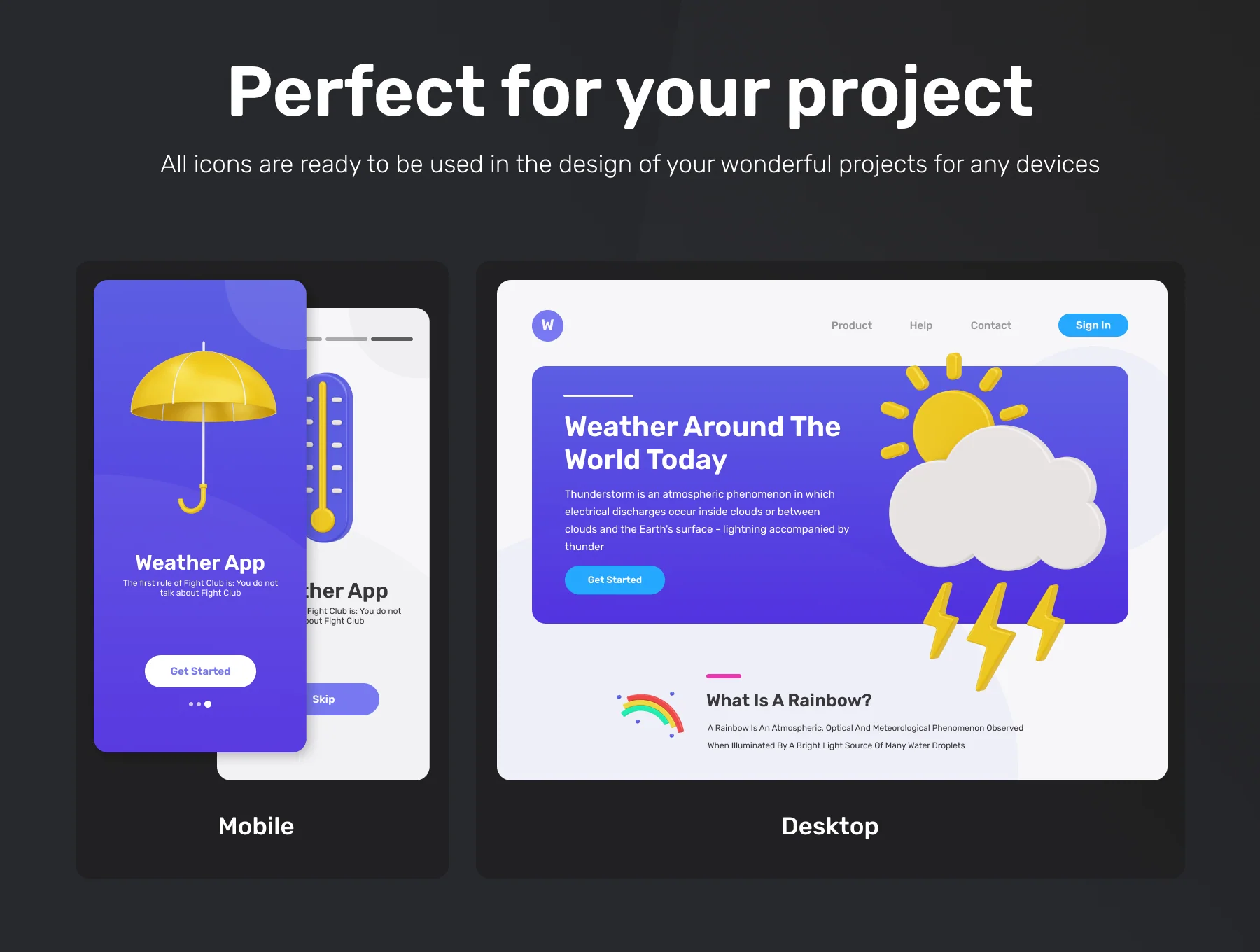 Weather 3D Icon Set 5
