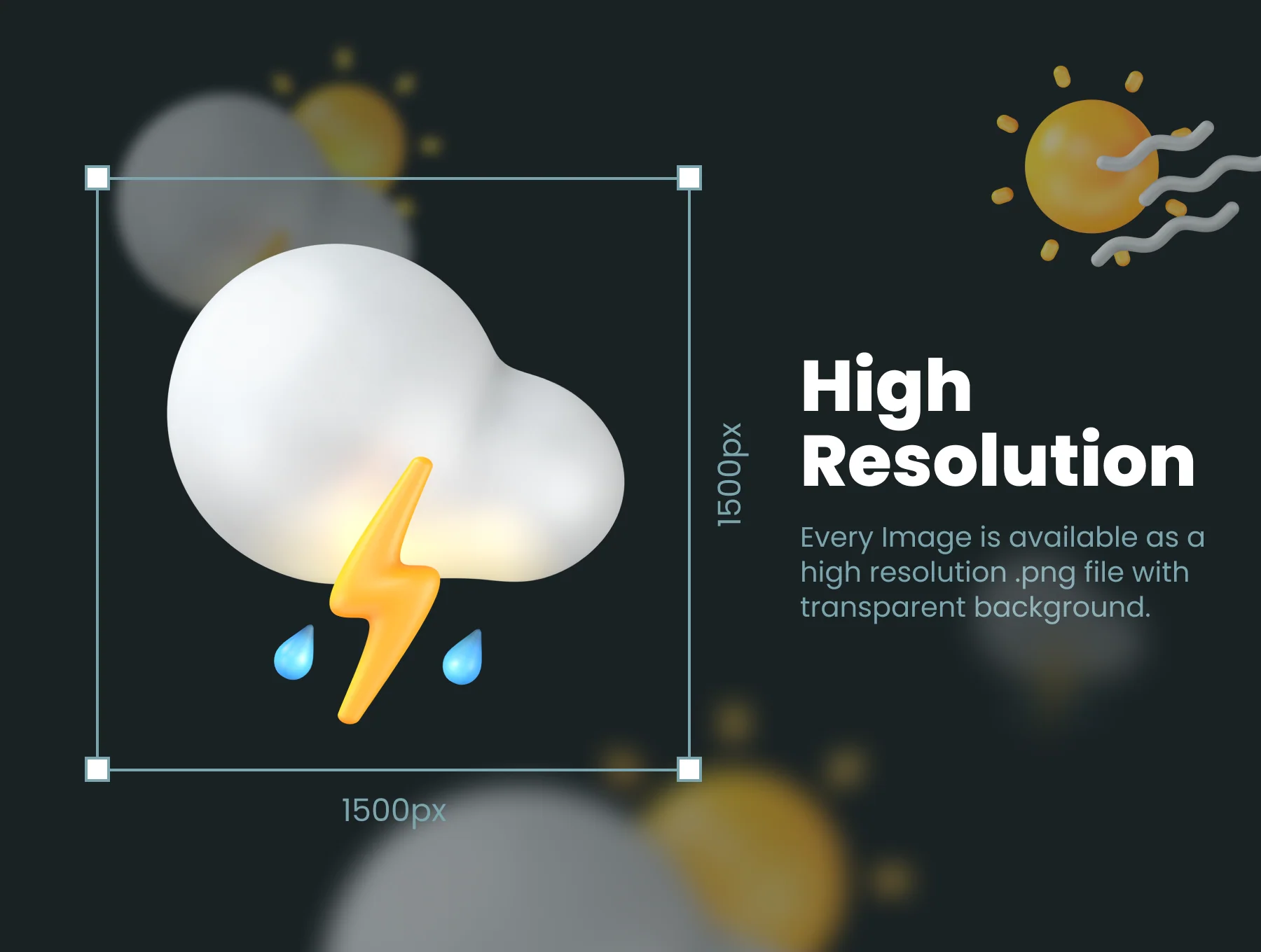 3D Weather Icons Pack 3