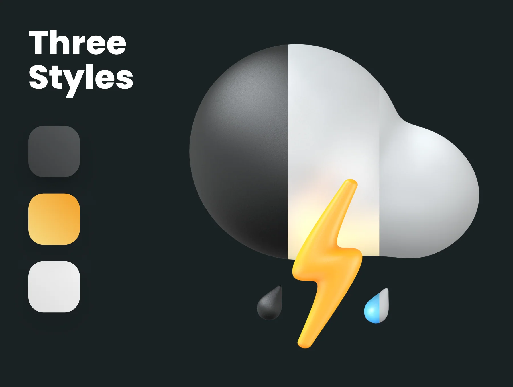 3D Weather Icons Pack 4