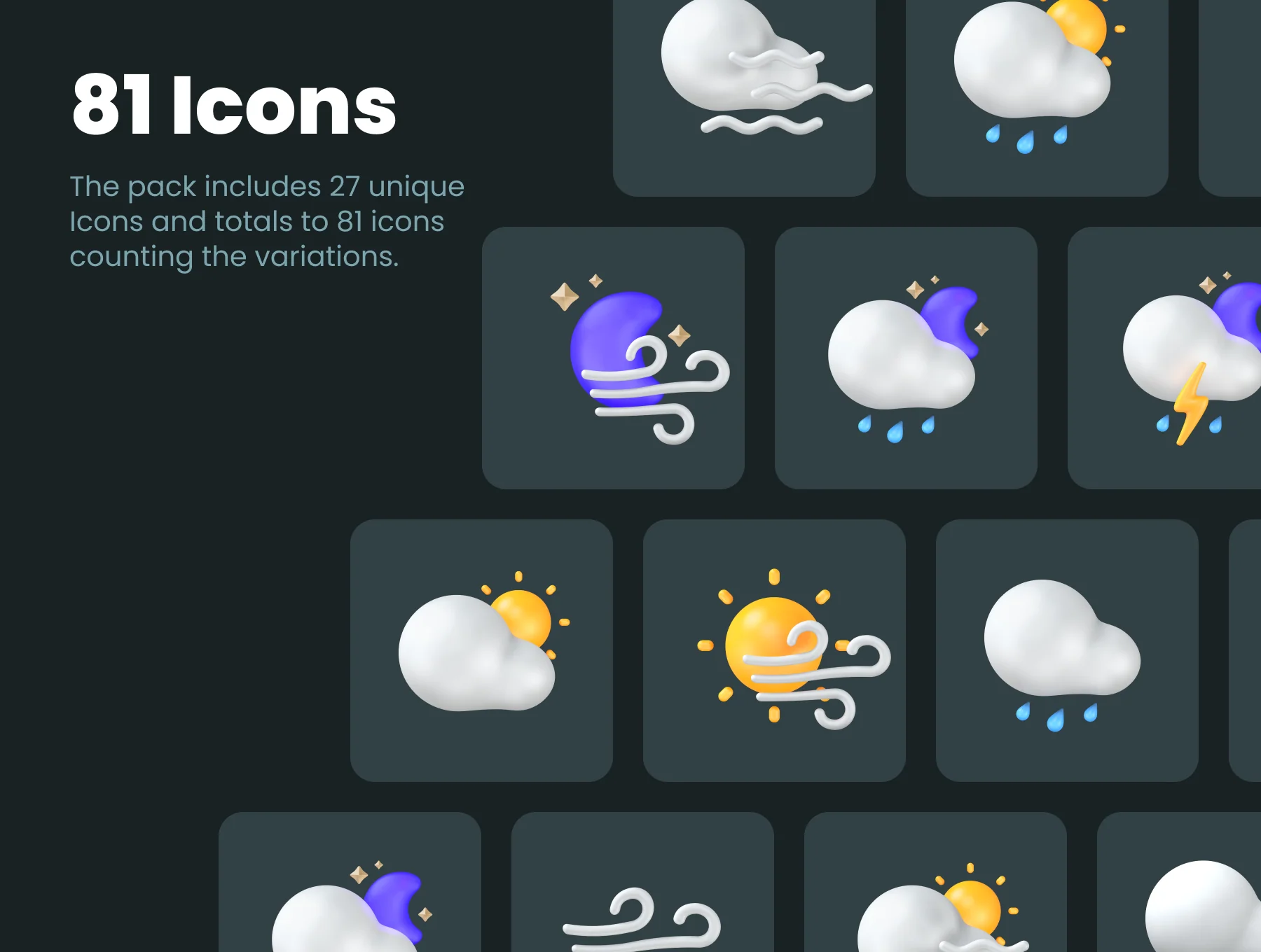 3D Weather Icons Pack 5