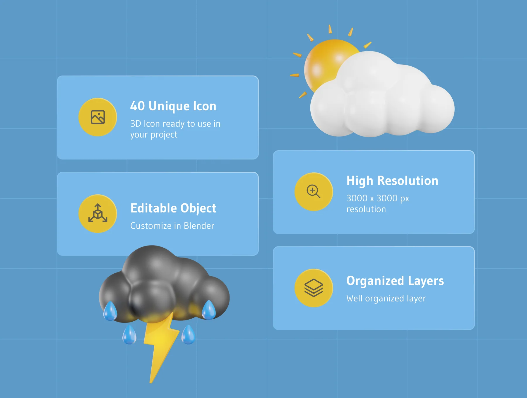3D Weathers Icon Pack 2