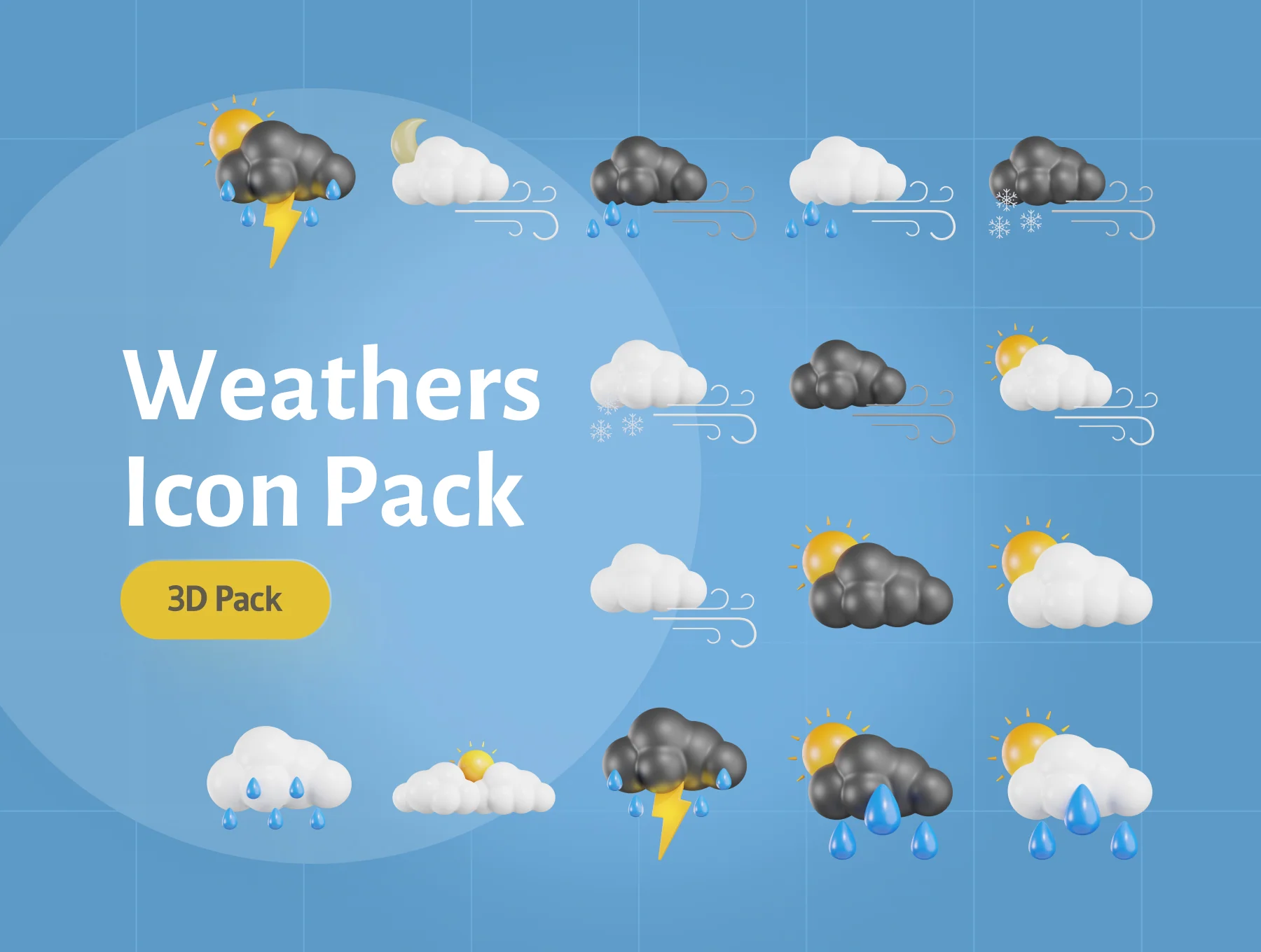 3D Weathers Icon Pack 7