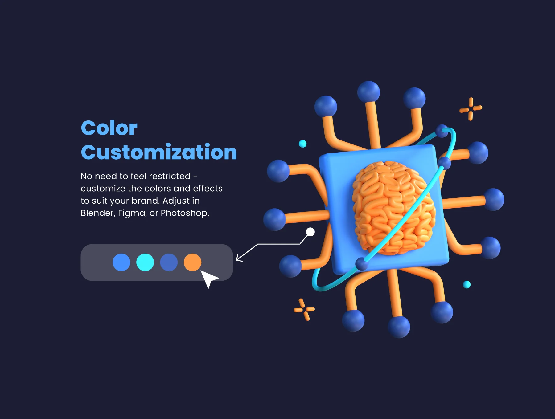 3D Web 3.0 Icons Illustration 6