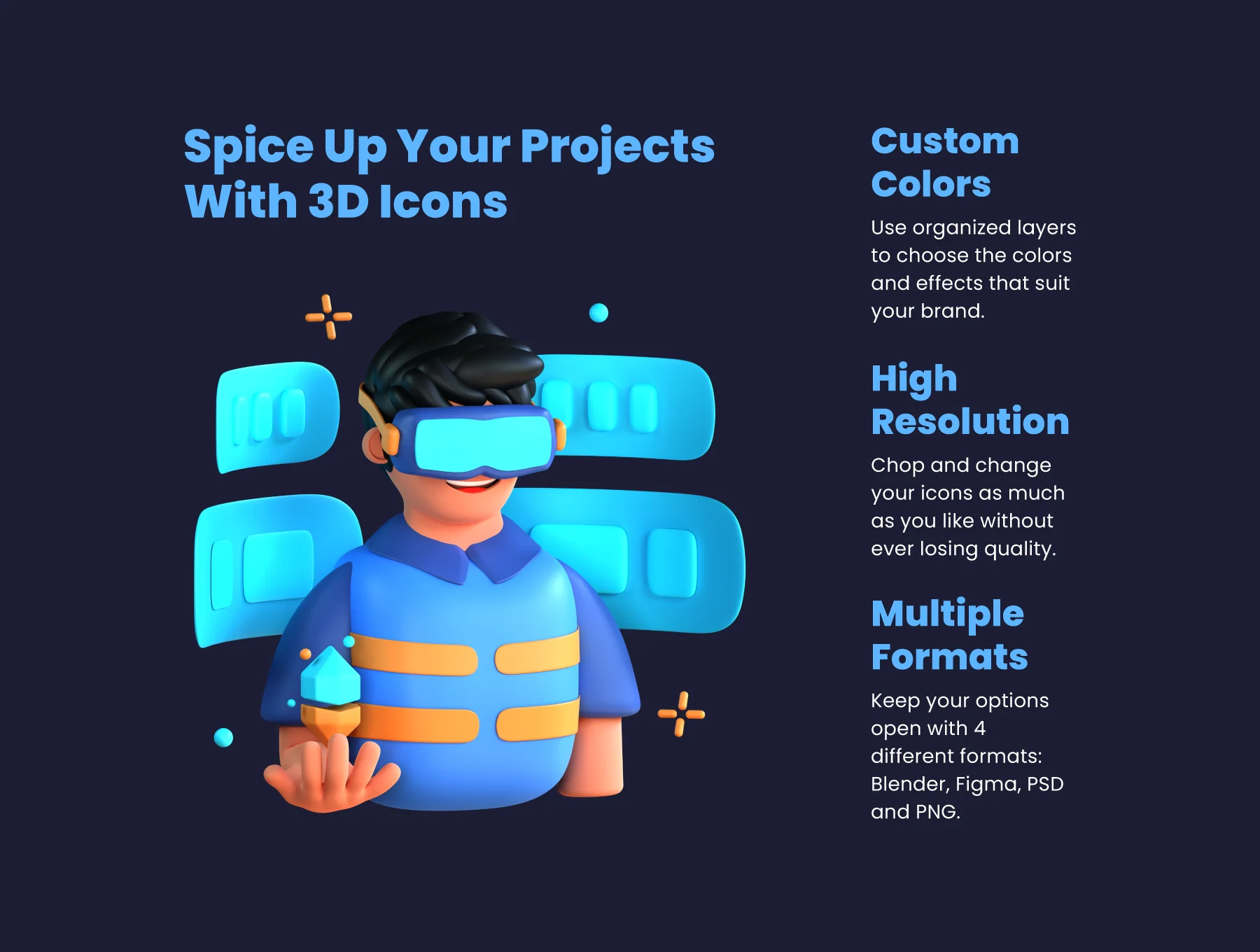 3D Web 3.0 Icons Illustration 7