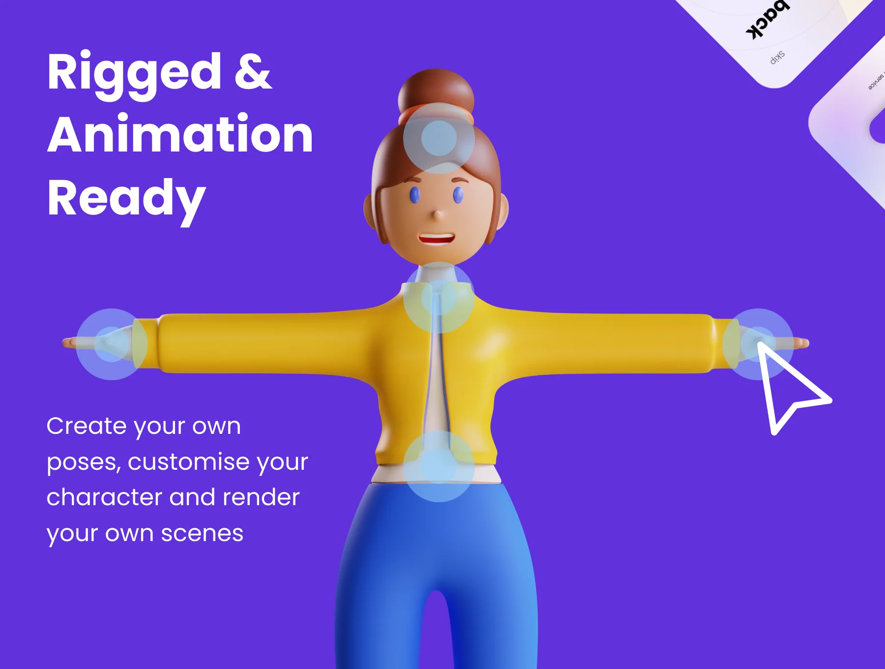 3D Web Illustration - Character Pack 4