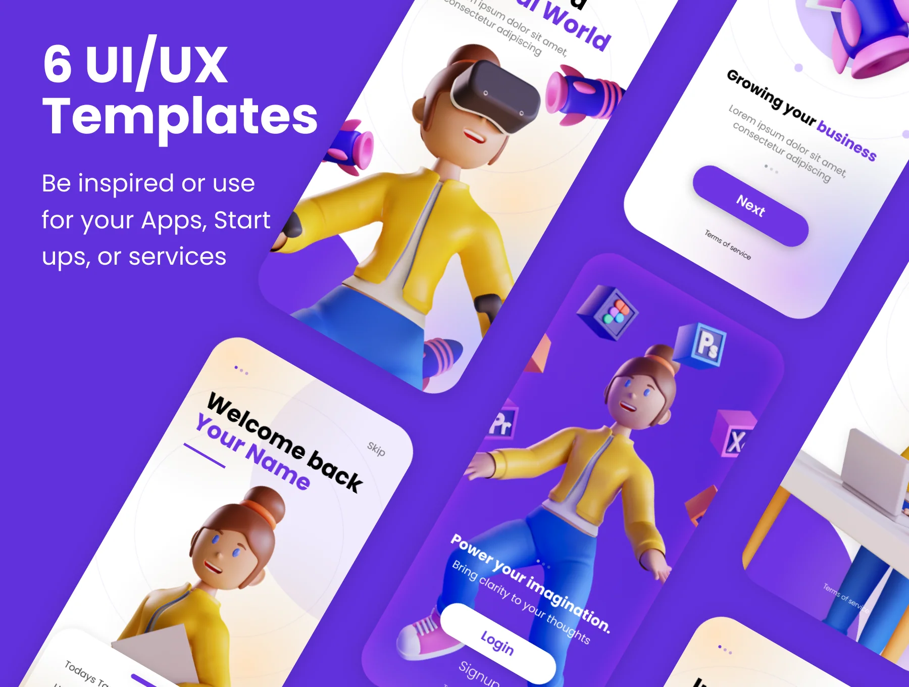 3D Web Illustration - Character Pack 5