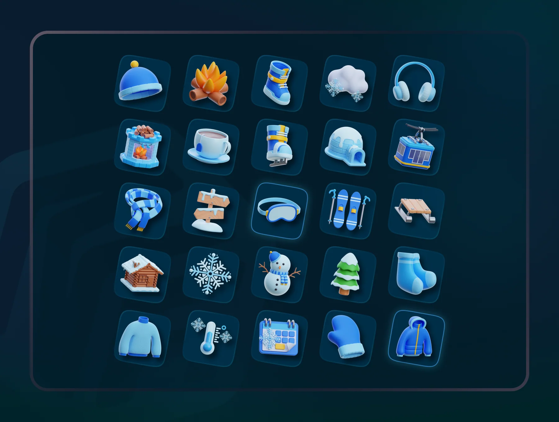 3D Winter Icon Set 2