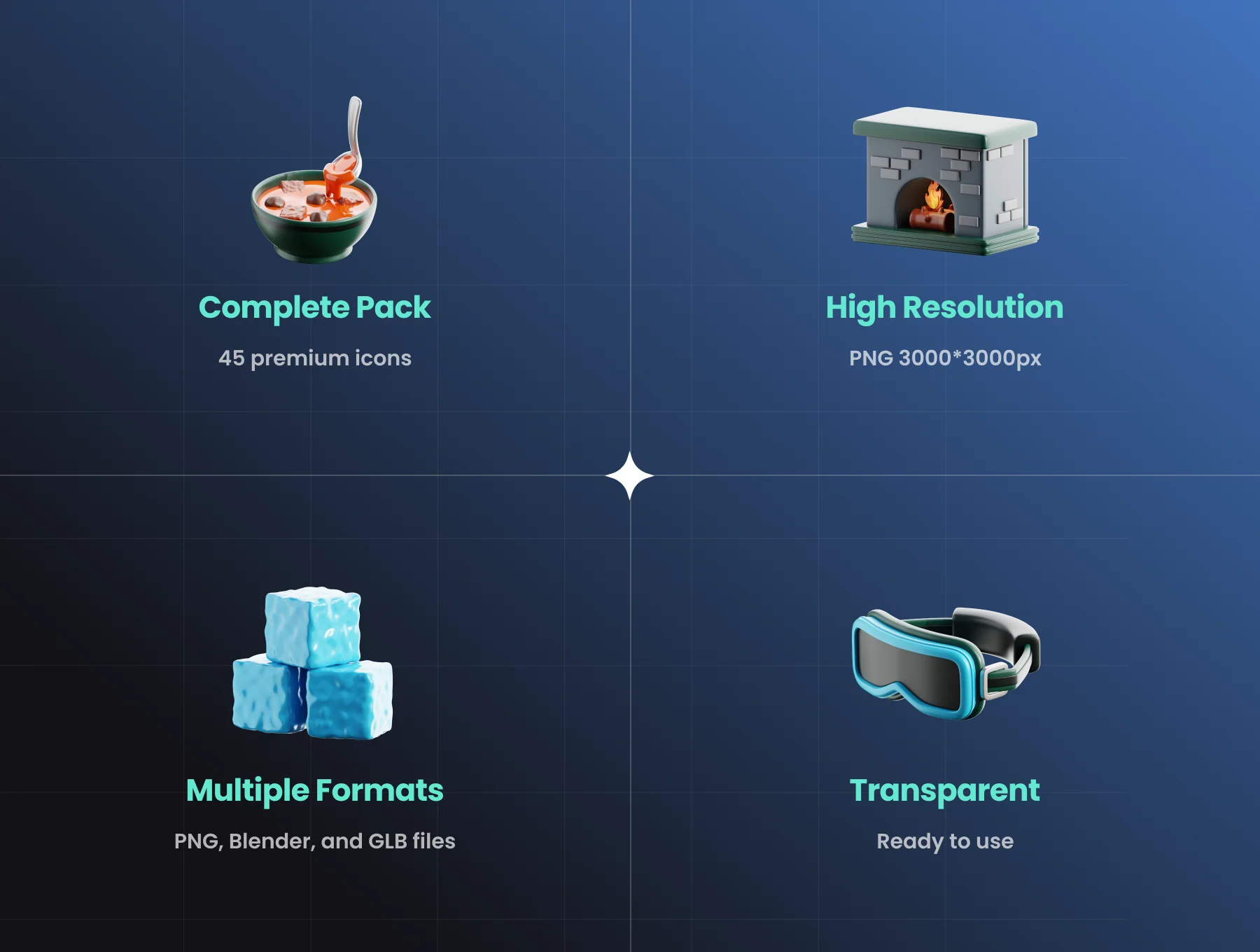 3D Winter Icons 2