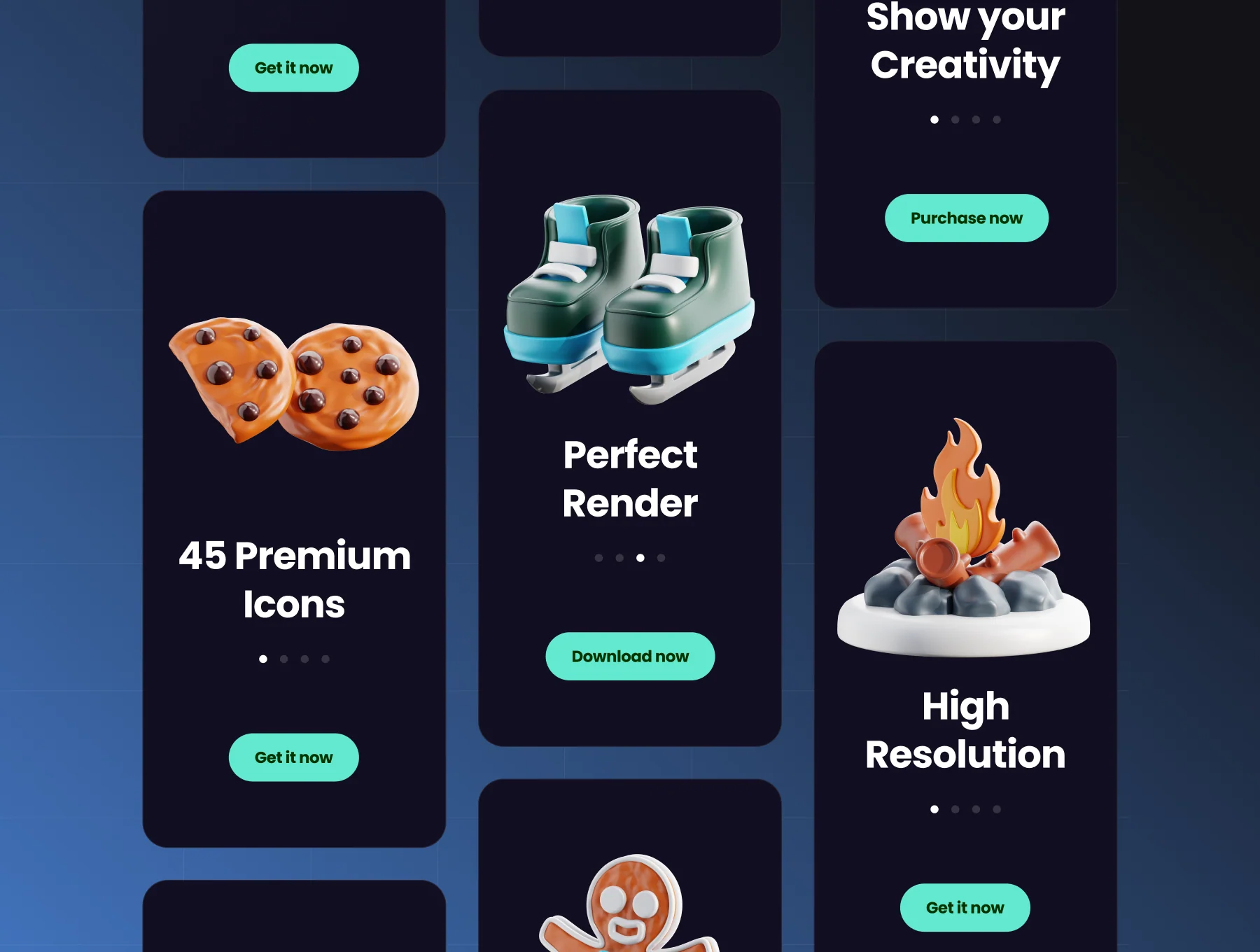 3D Winter Icons 3