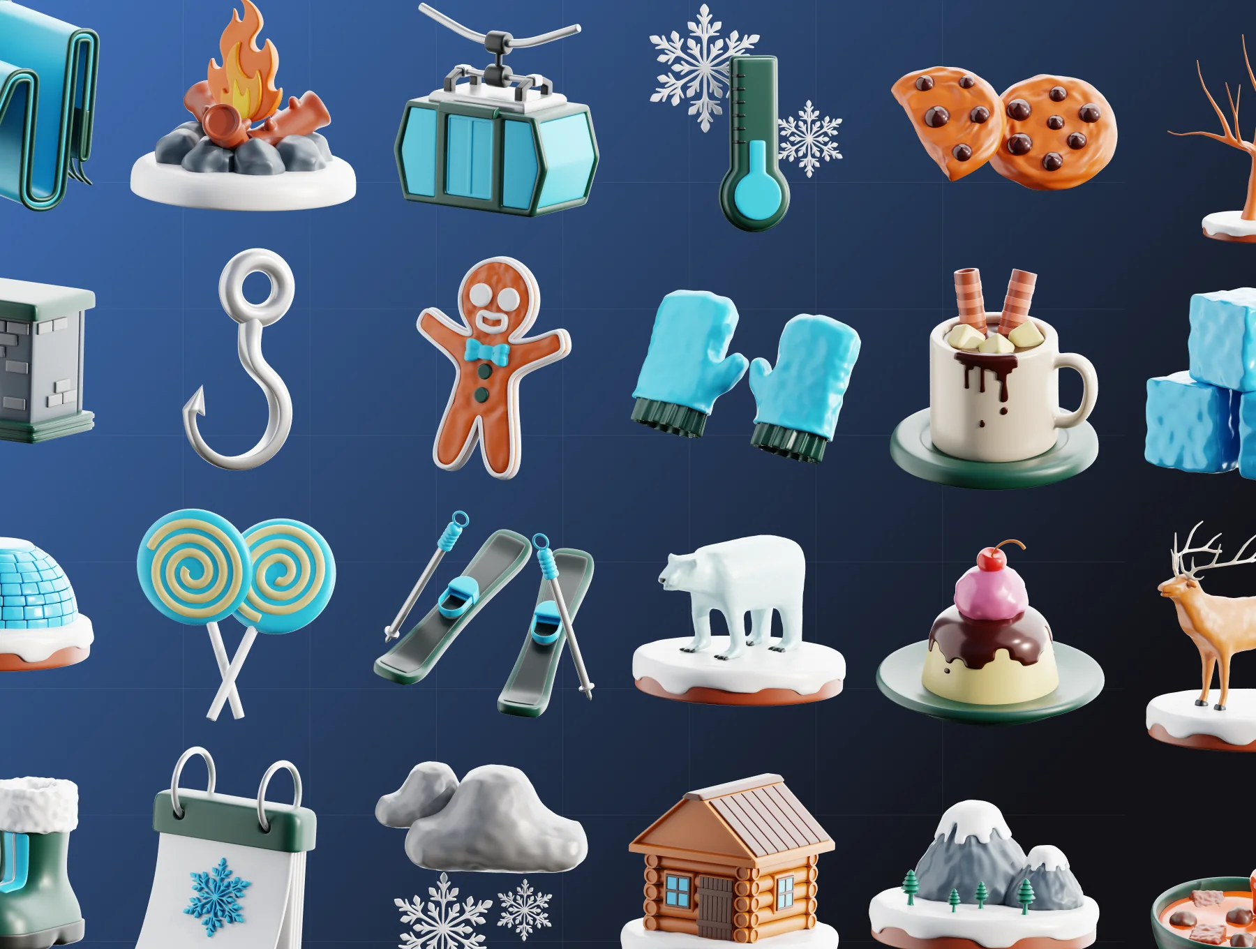 3D Winter Icons 5