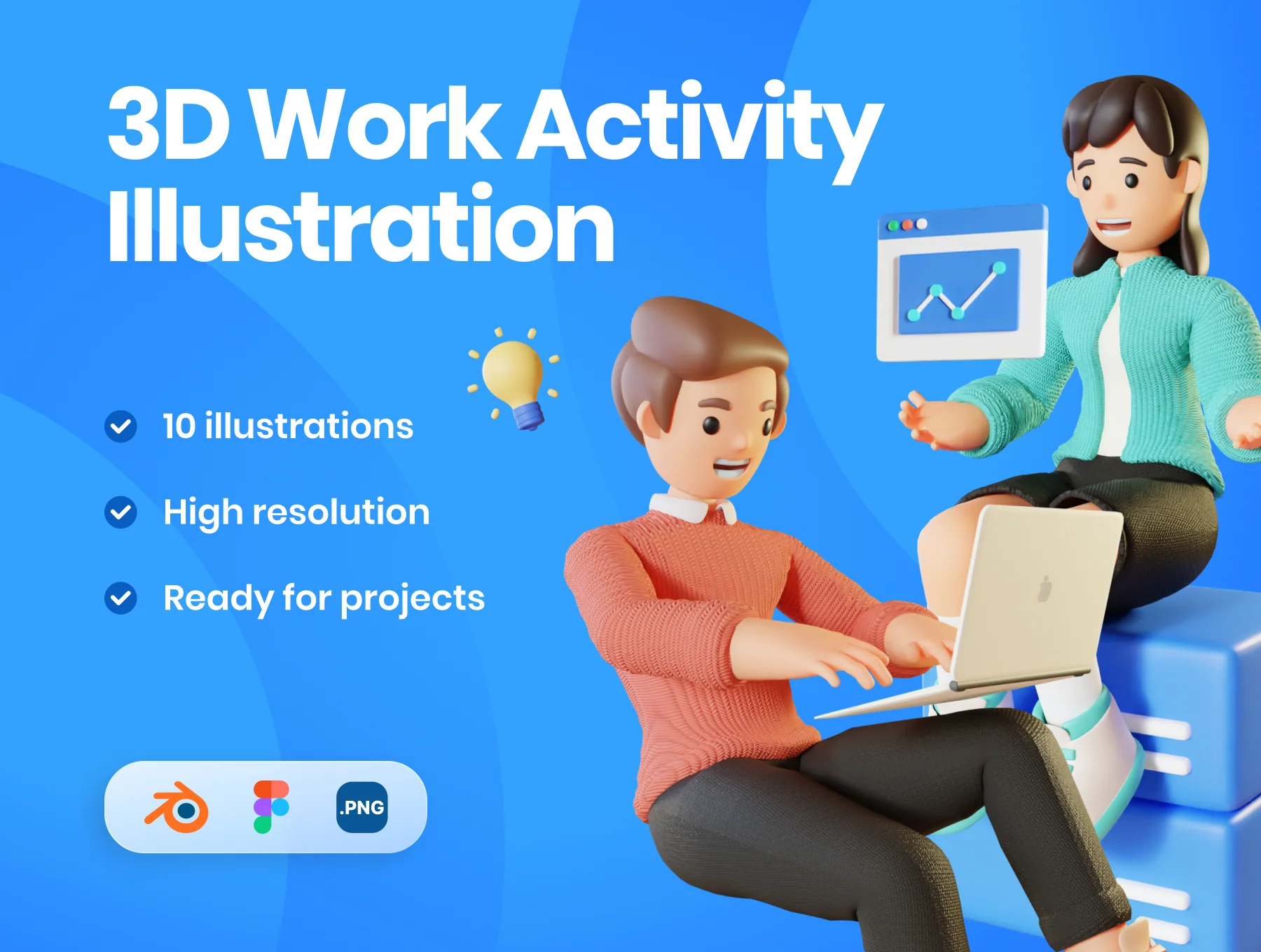 3D Work Activity Illustration Pack
