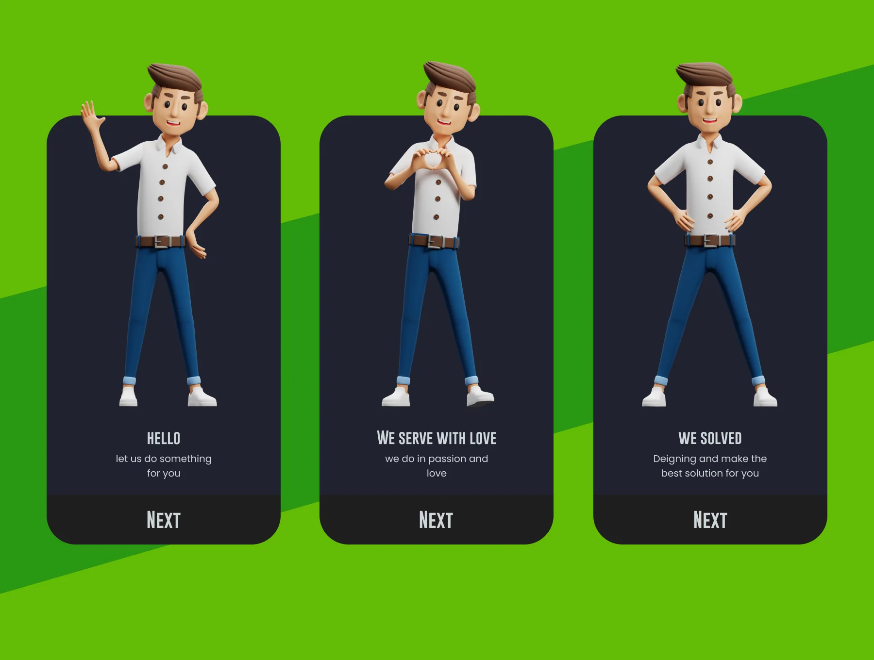 3D Young Character Poses 4