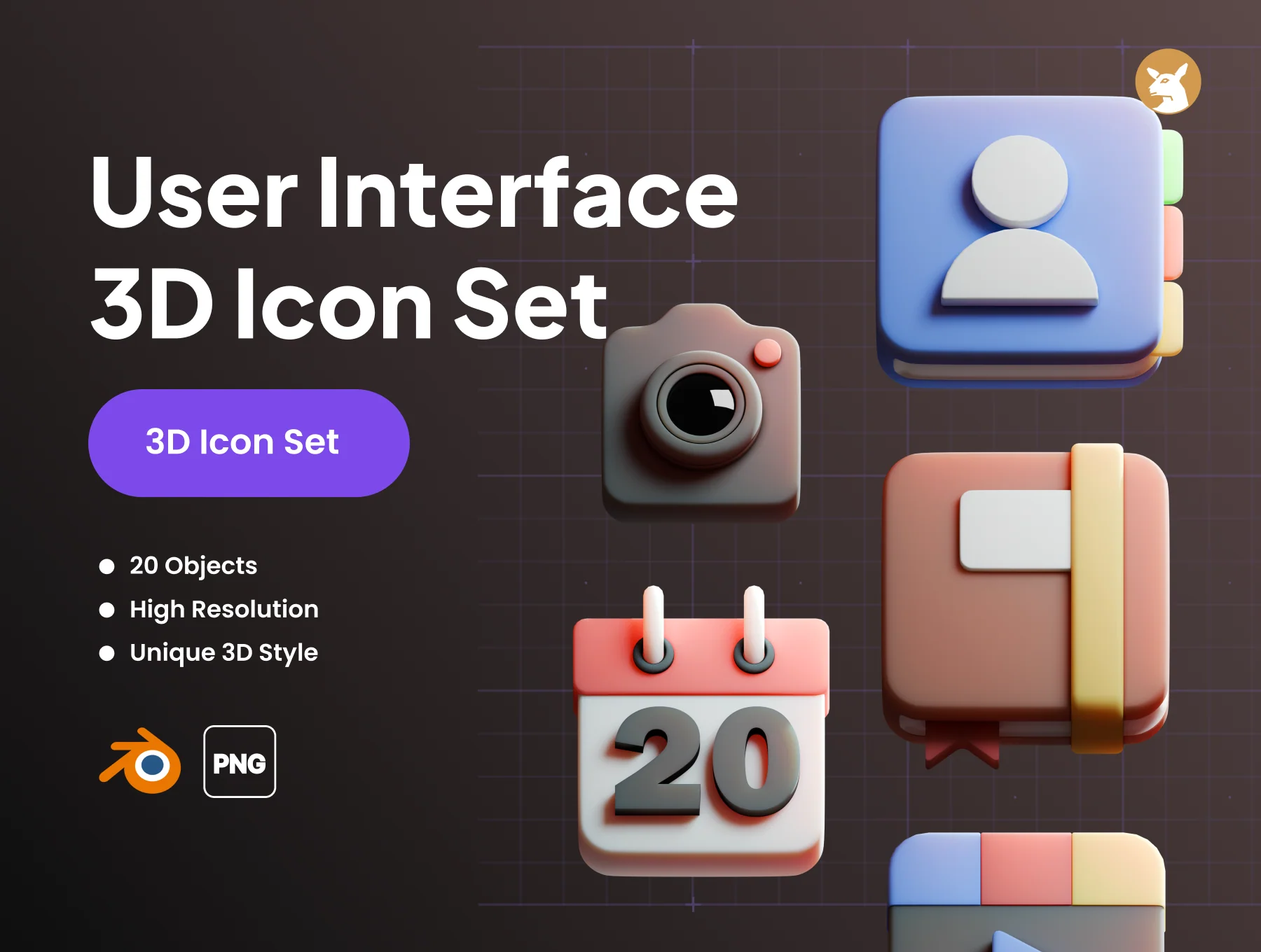 User Interface 3D Icon Set