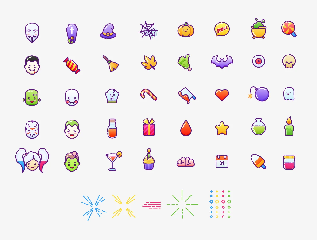 40 Halloween Vector Icons 3