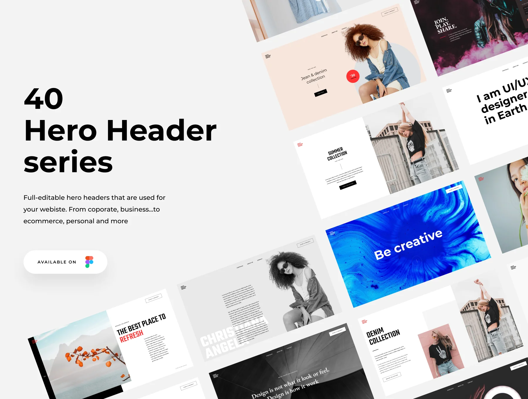 40 Hero Headers for your website