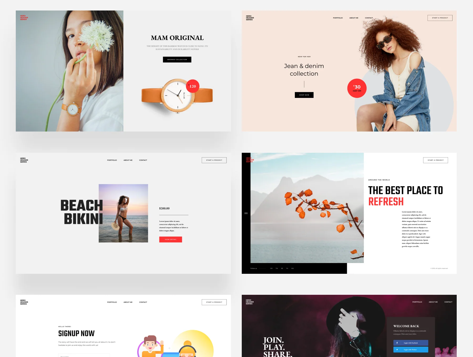 40 Hero Headers for your website 3