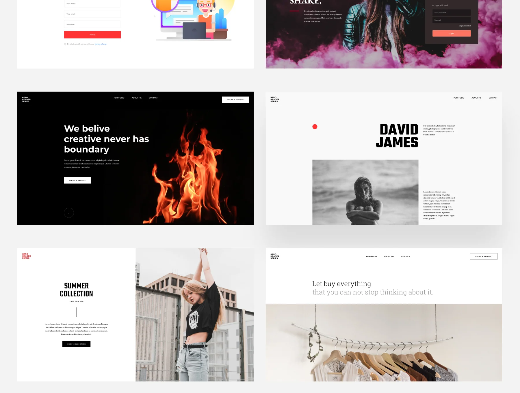 40 Hero Headers for your website 5
