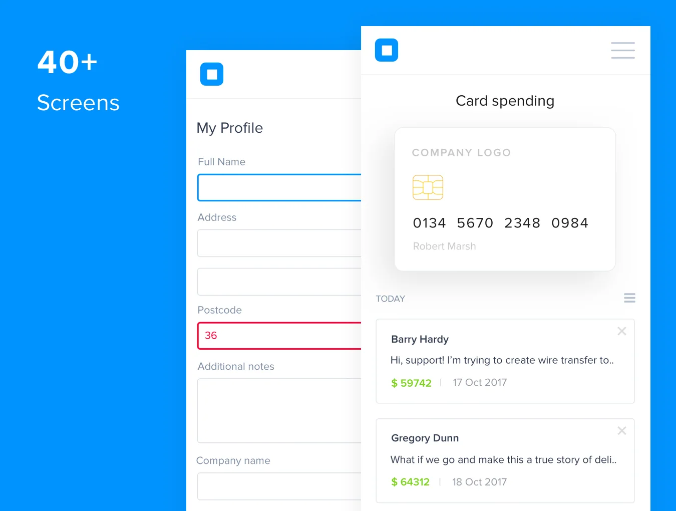 40 Mobile Dashboard UI Kit 4