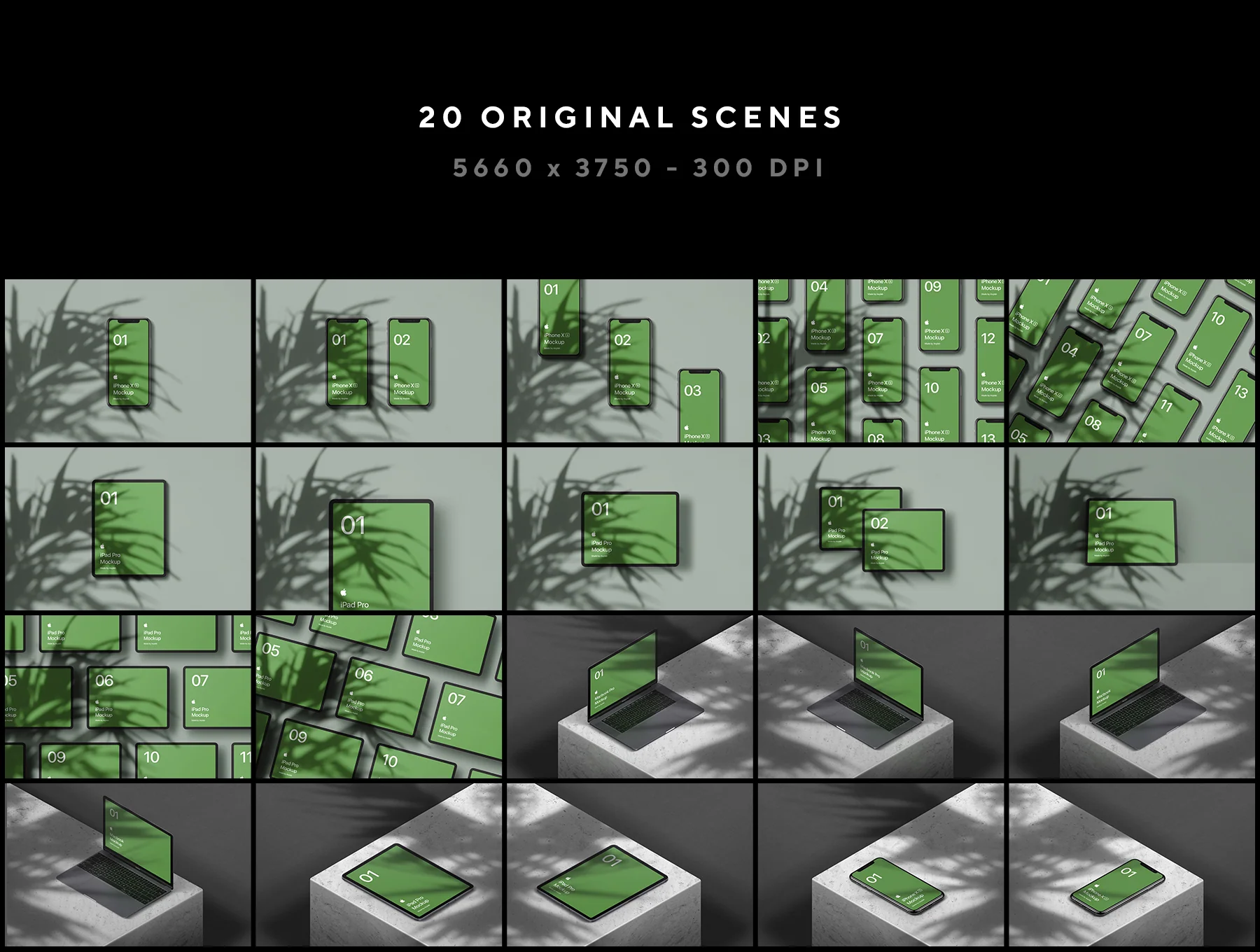 40 Devices Shadow Mockups 3