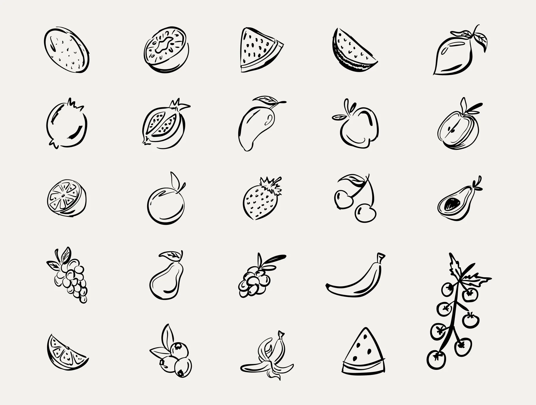43 Fruits Essentials Clipart Mini Illustration 5