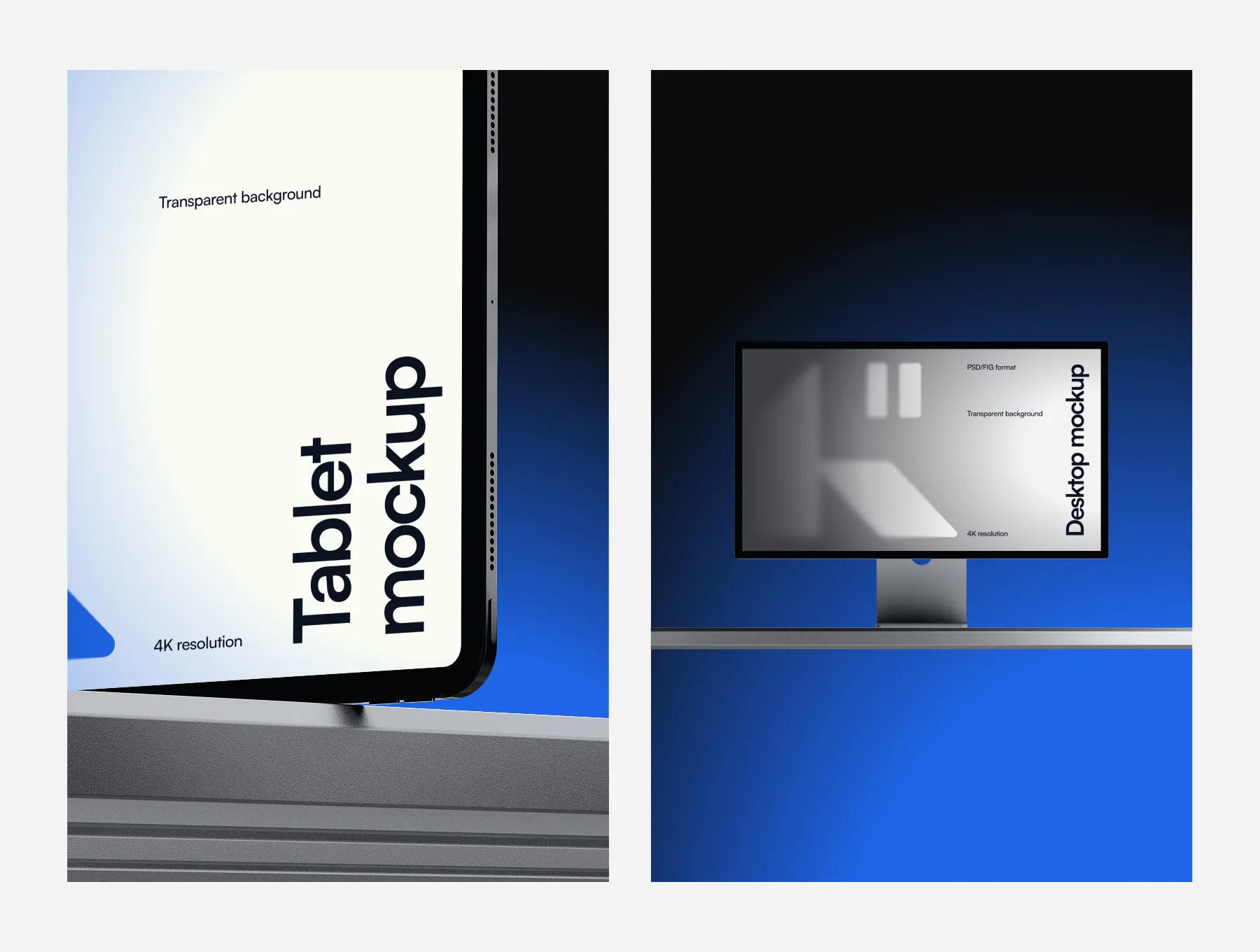 44 Device Mockups — Metal Scene Pack (PSD & FIG) 4