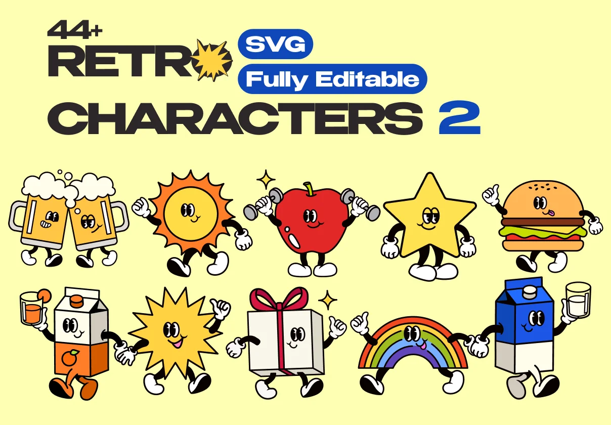44+ RETRO CHARACTERS 2