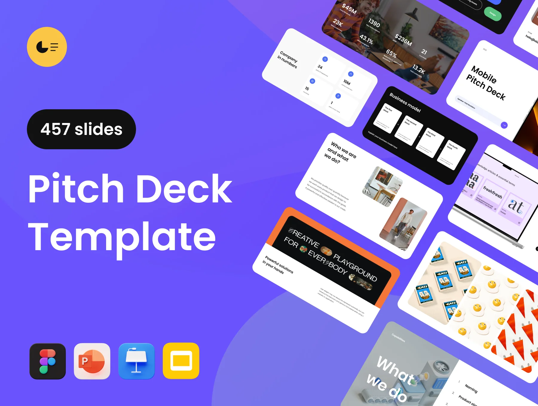 457 Slides Pitch Deck Template