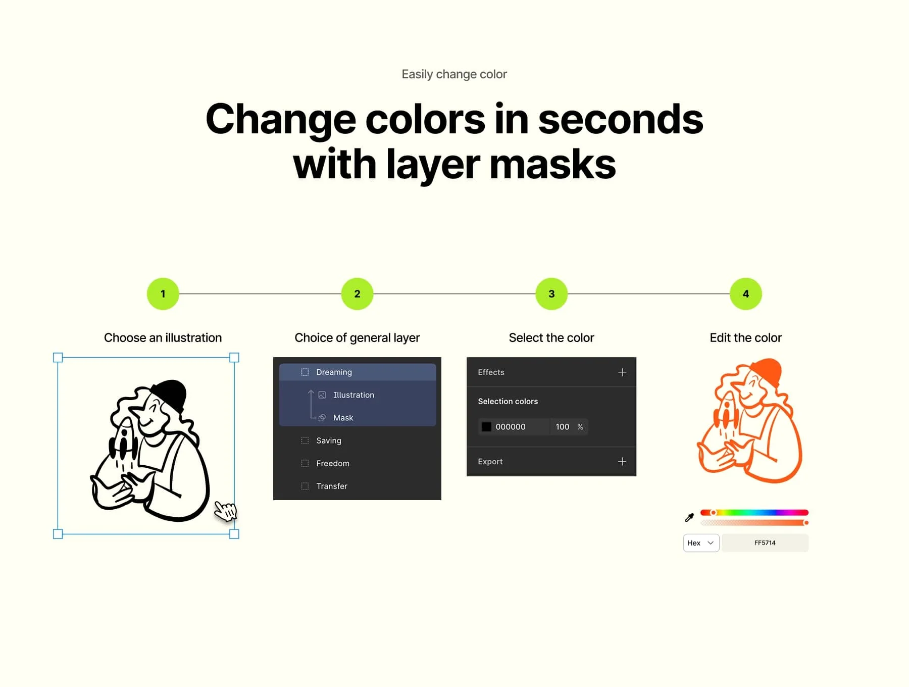 49 Hand-drawn raster Illustrations pack 4