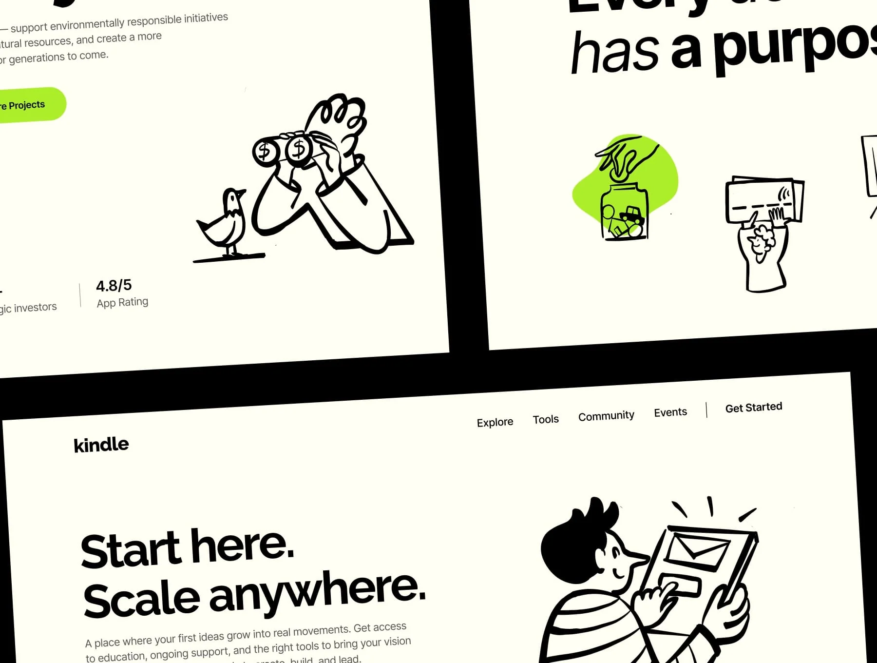49 Hand-drawn raster Illustrations pack 8
