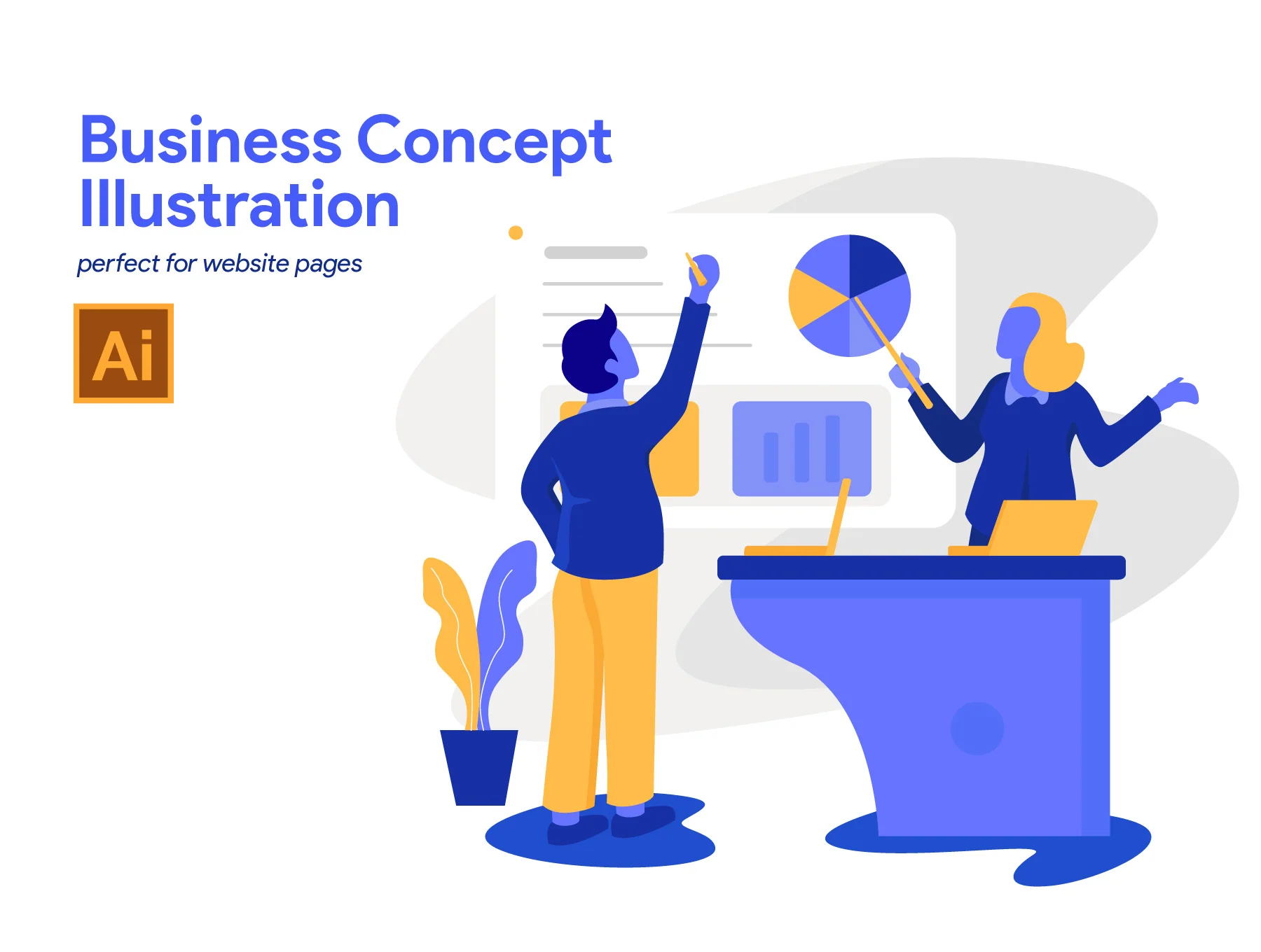 5 Business Concept Illustrations
