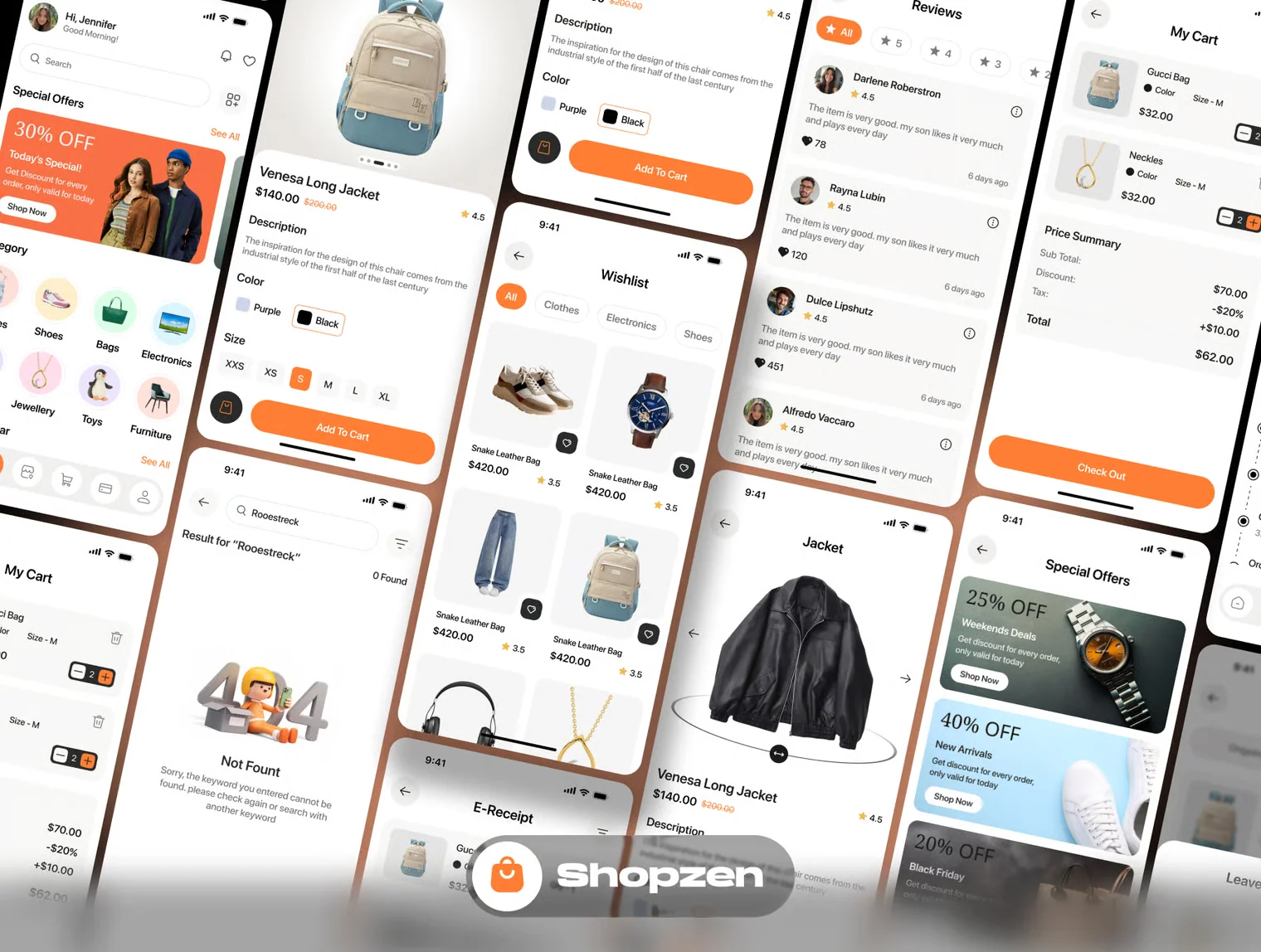 5-in-1 E-commerce Mobile App UI Kit Bundle 7