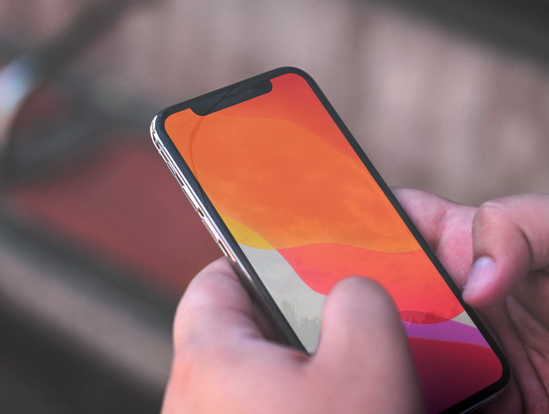 5 iPhone X in hand mockups 2