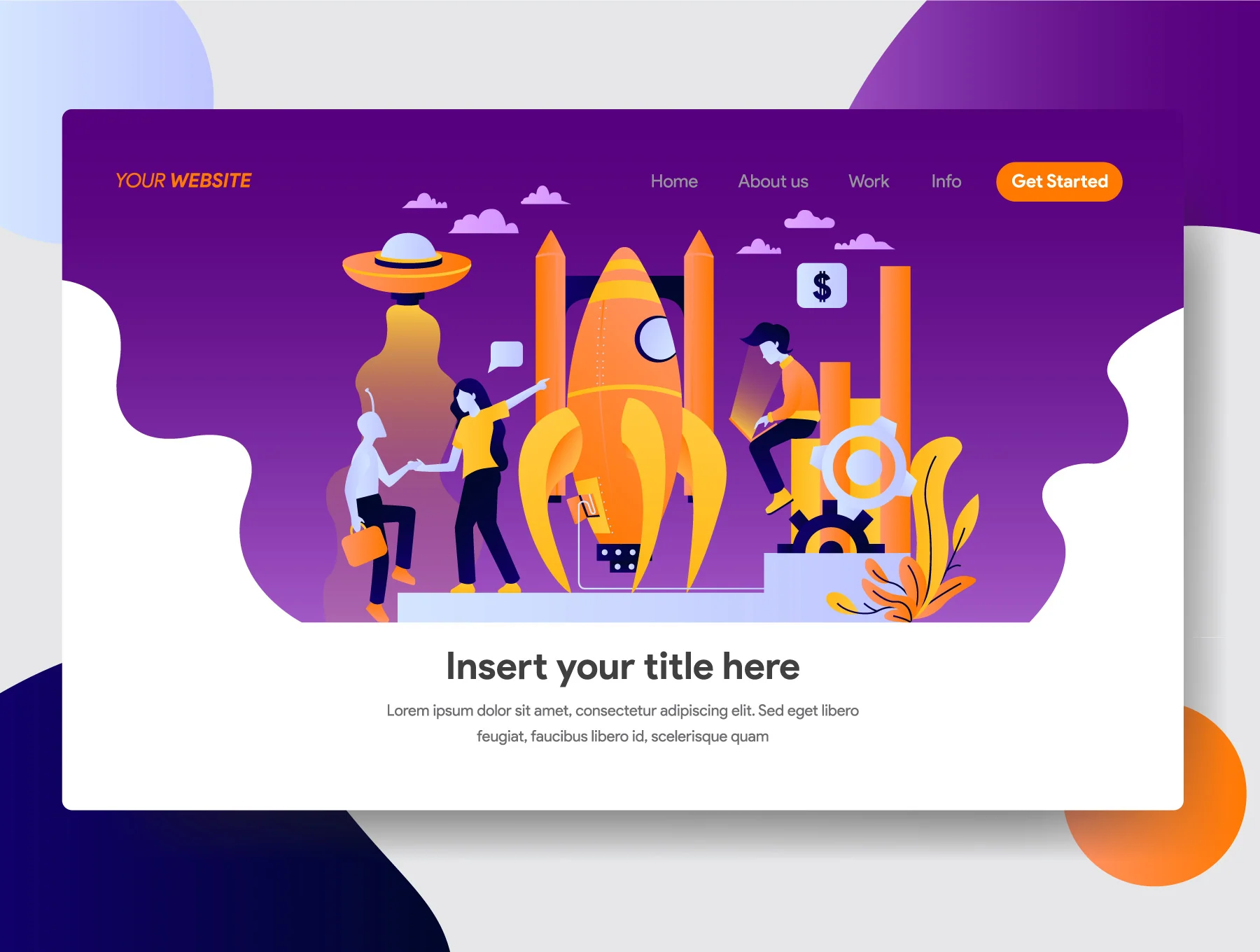 5 Startup Business Illustration with Space Theme 2