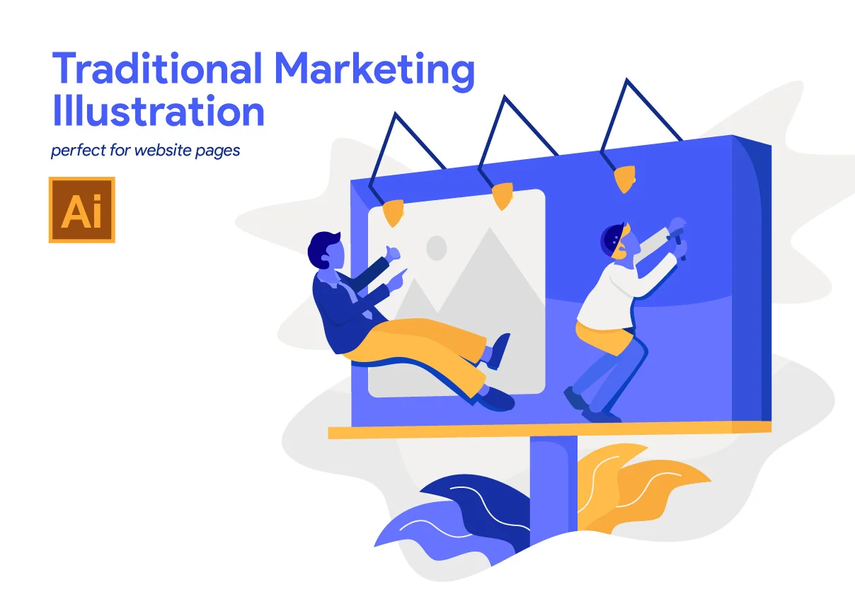 5 Traditional Marketing Illustration