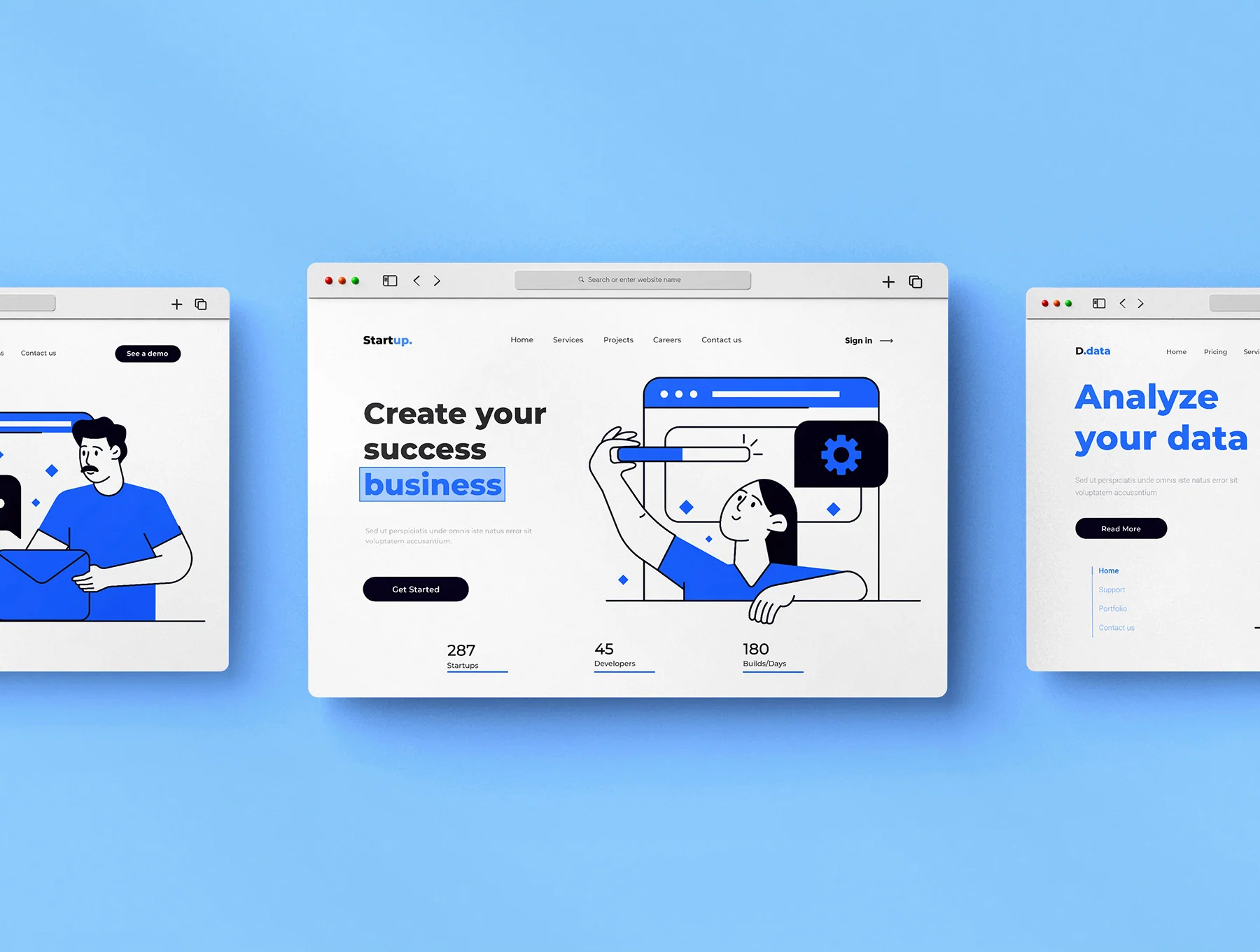 50 Digital Business Activities Illustrations 6