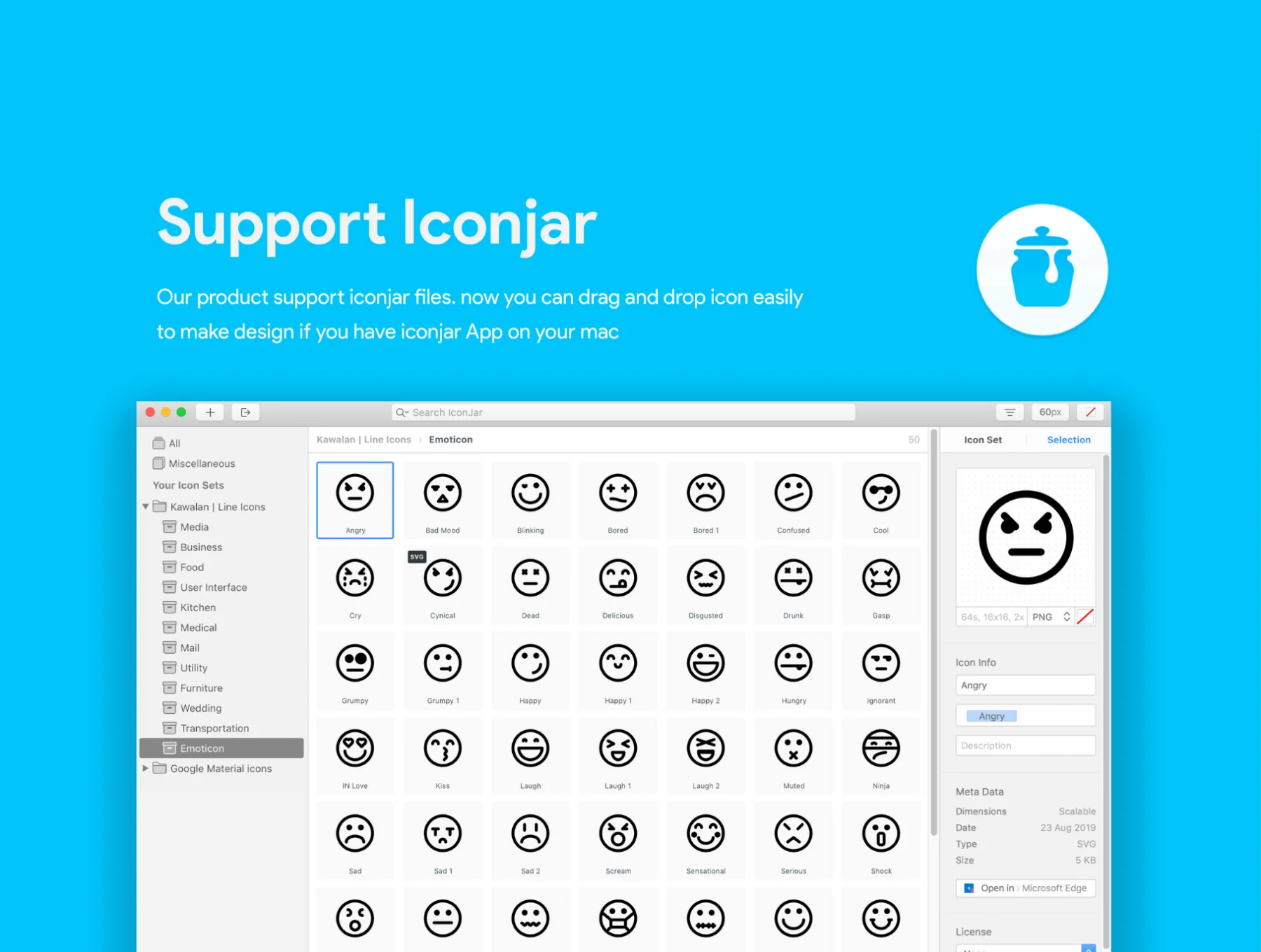 50 Emoticon Line Icon 6