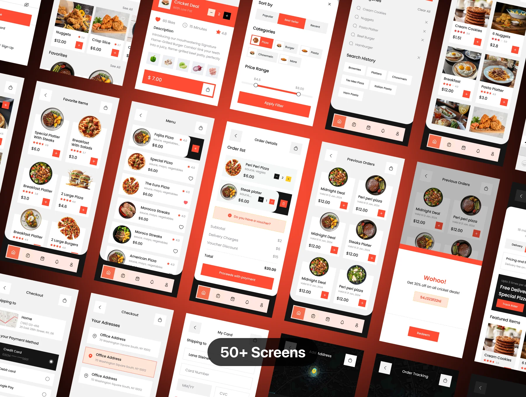 50+ Food Delivery Mobile App UI Kit 5