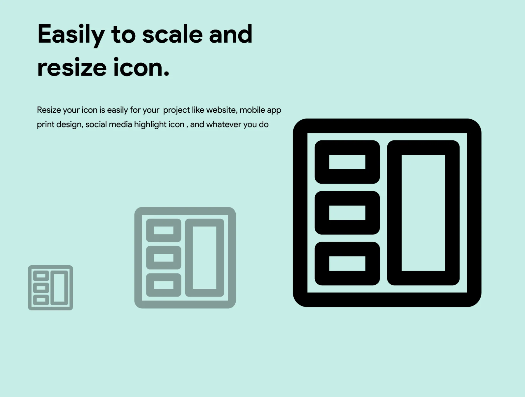 50 Grid Line Icon 3