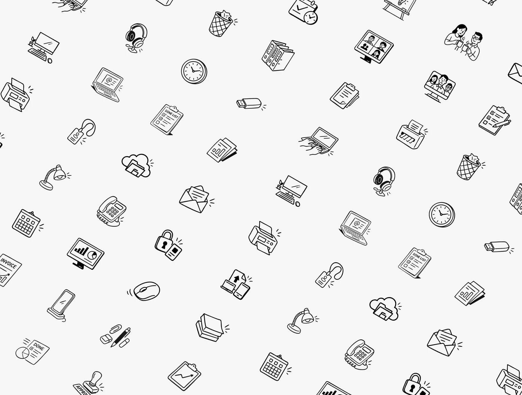 50 Office & Work Essentials Mini Illustration 5